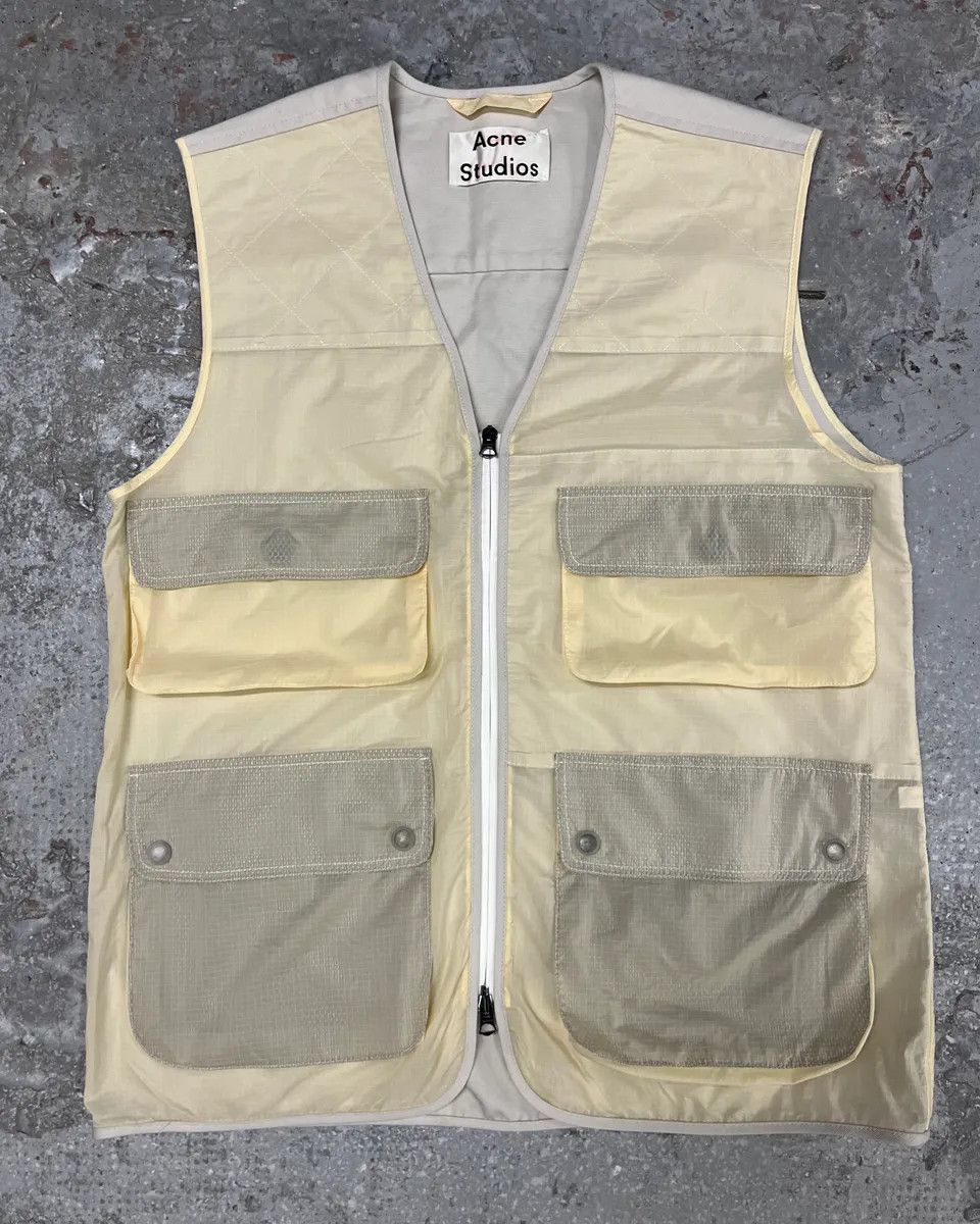 Acne Studios Acne Studios Beige Cargo Tactical Fisher Vest Size US M / EU 48-50 / 2 - 1 Thumbnail