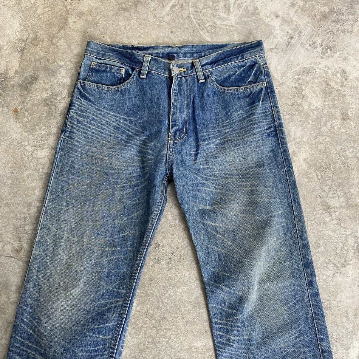 Lad Musician 2000’s Lad Musician Whisker Washed Straight Leg Denim Jeans Size US 33 - 3 Thumbnail