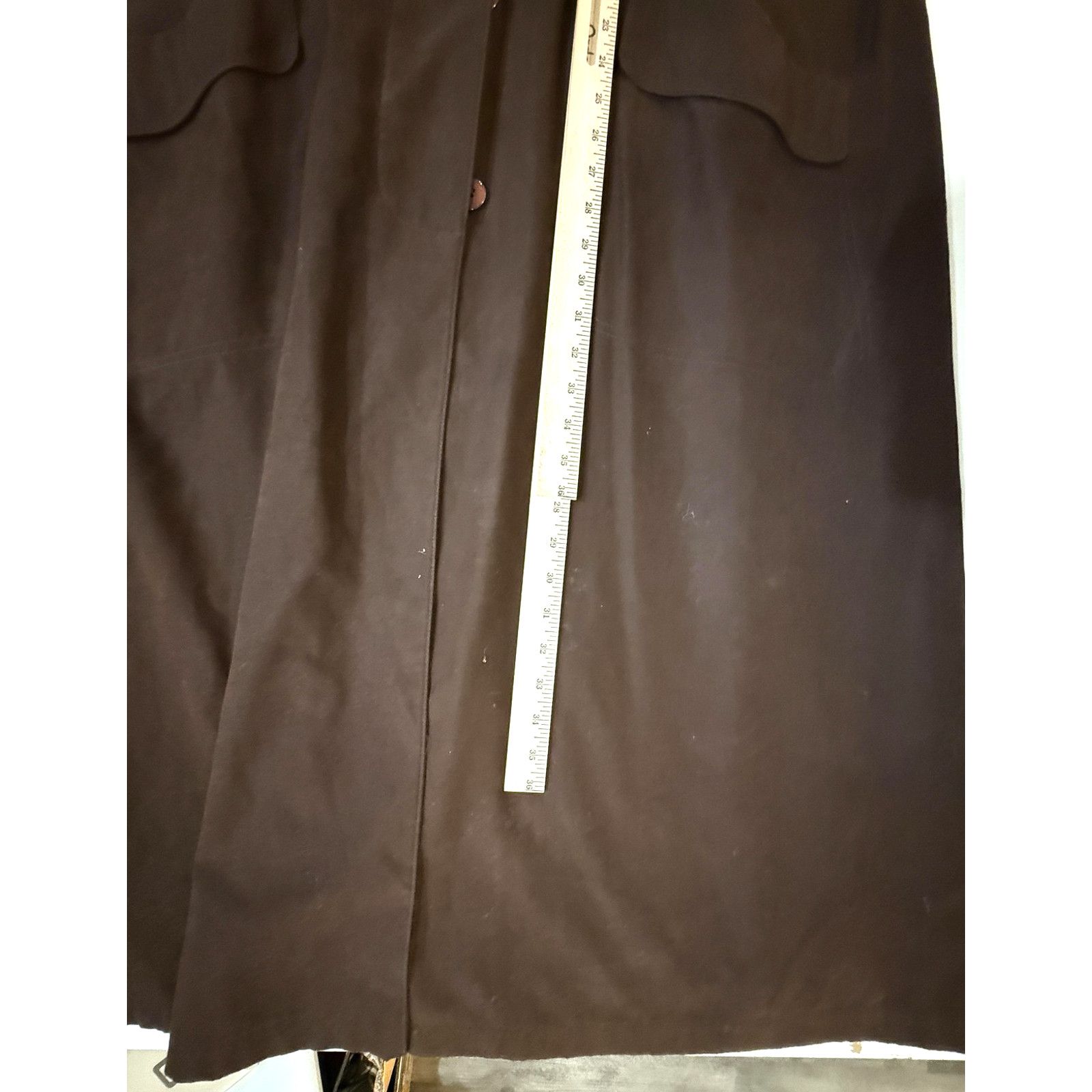 Gallery1950 Vintage 90s Coat Womens 14 Brown Hooded Long Hong Kong Size L / US 10 / IT 46 - 8 Thumbnail