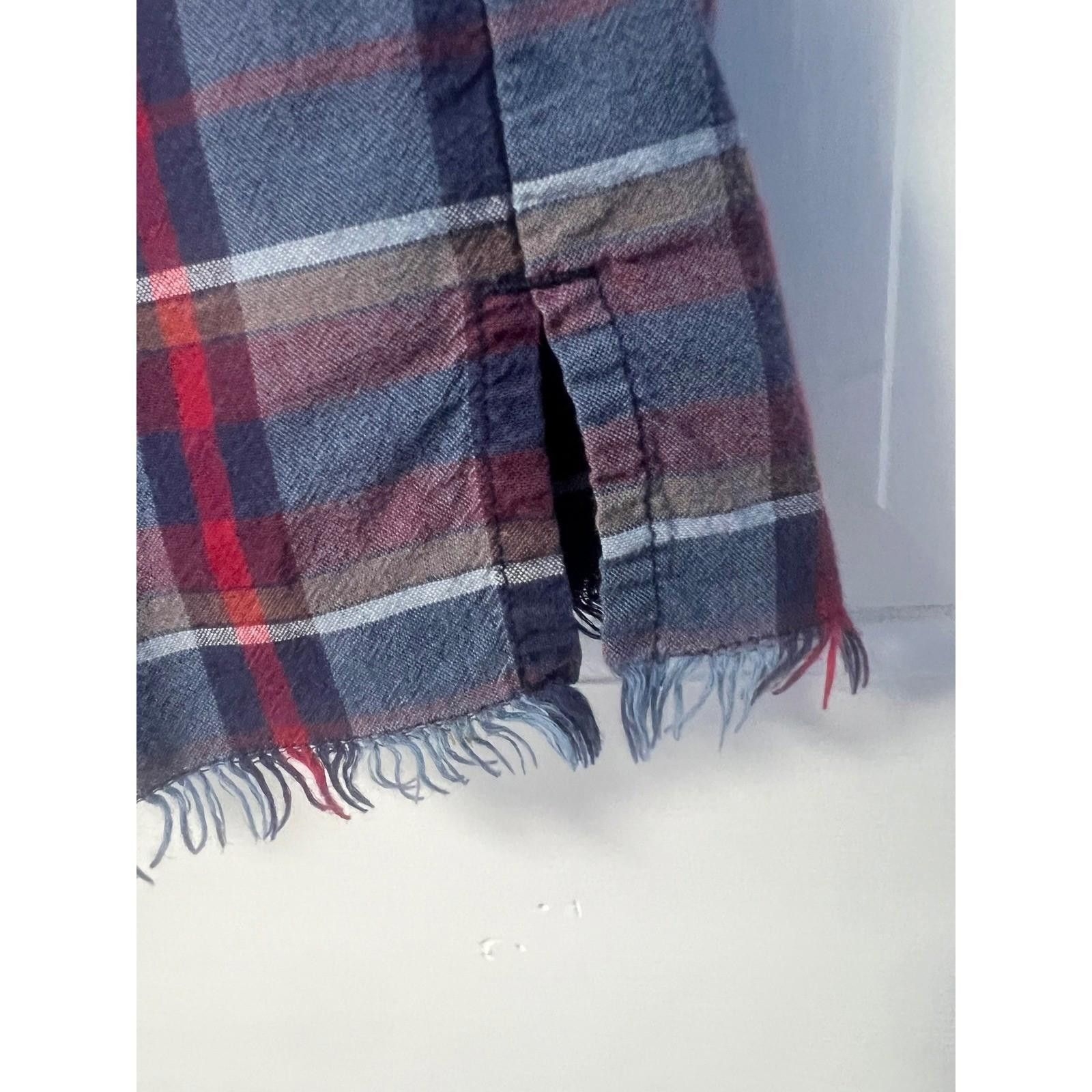 Madewell Madewell Plaid Sleeveless Top Frayed Hem Button Down XXS Size XXS / US 00 / IT 34 - 6 Thumbnail