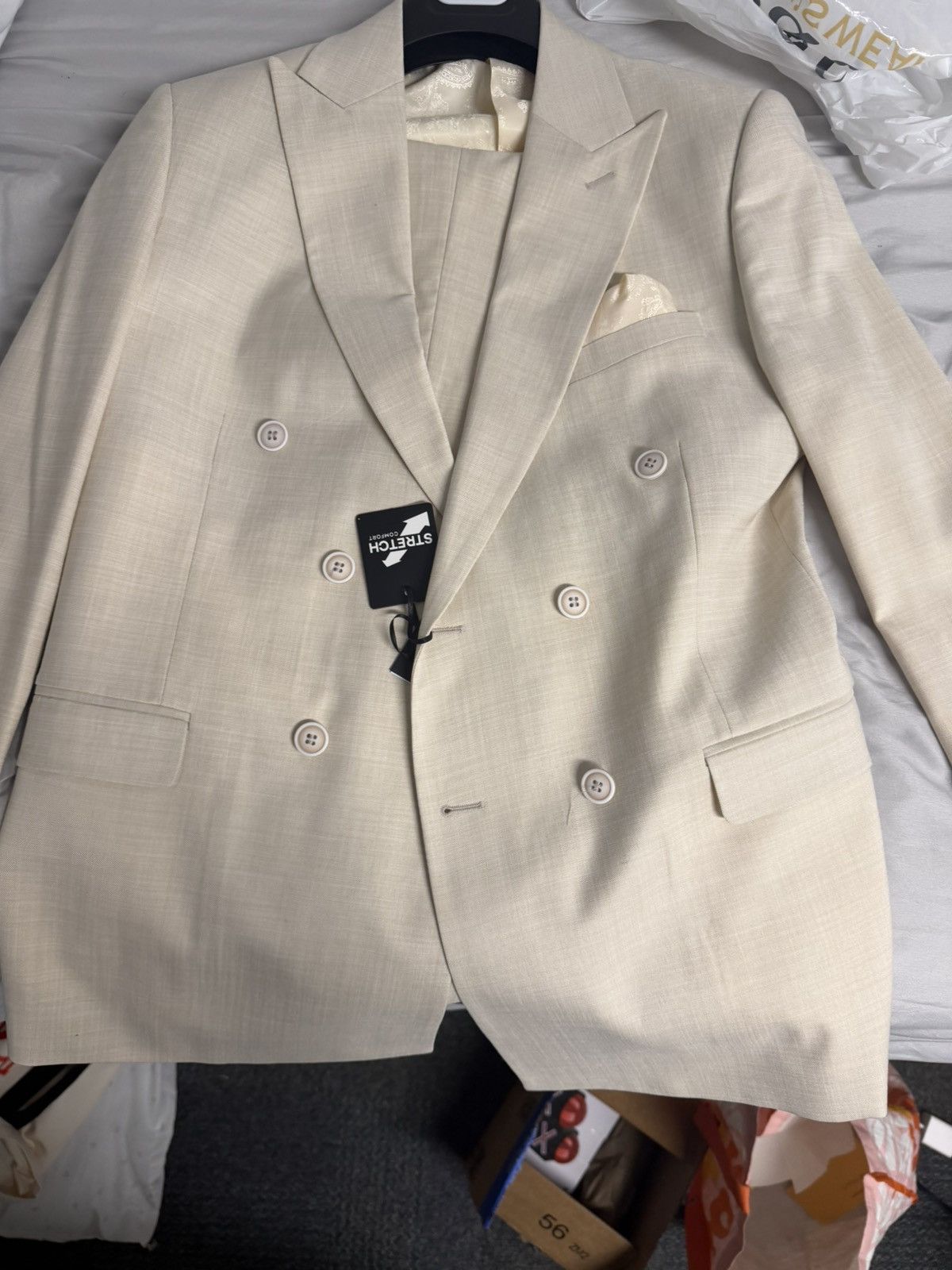 Other Full Suit Jacket With Pants Double Breasted Size 38R - 4 Thumbnail