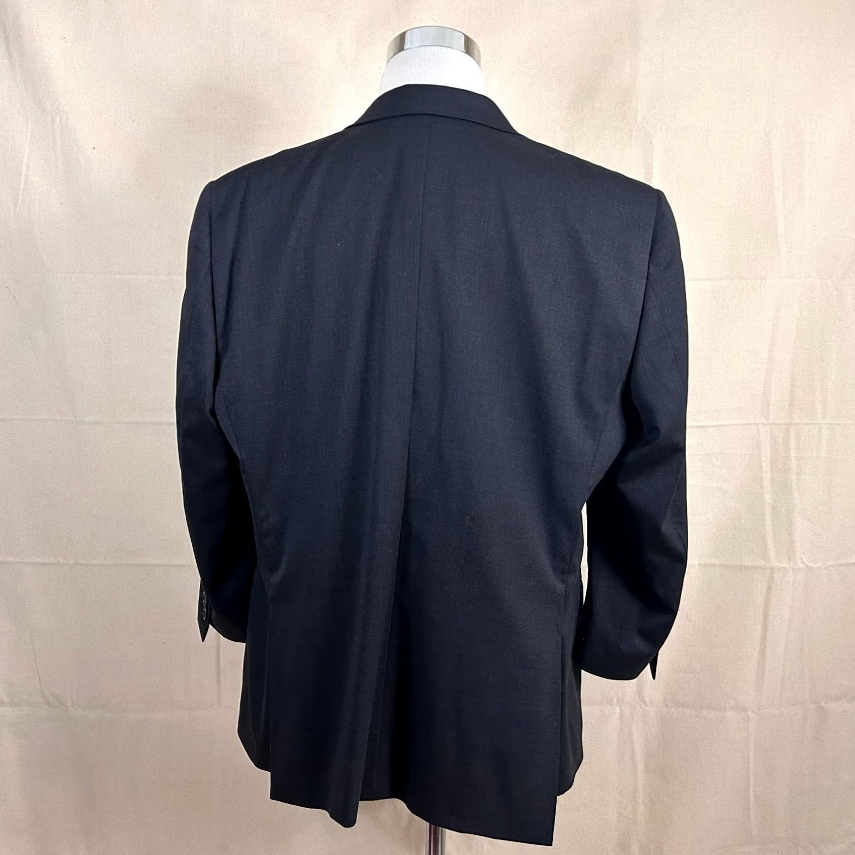 Hart Schaffner Marx Hart Schaffner Marx 48R Sport Coat Wool Blend Dark Gray Two Button Double Vented Jacket Mens Regular Size 48 Size US XS / EU 42 / 0 - 6 Thumbnail
