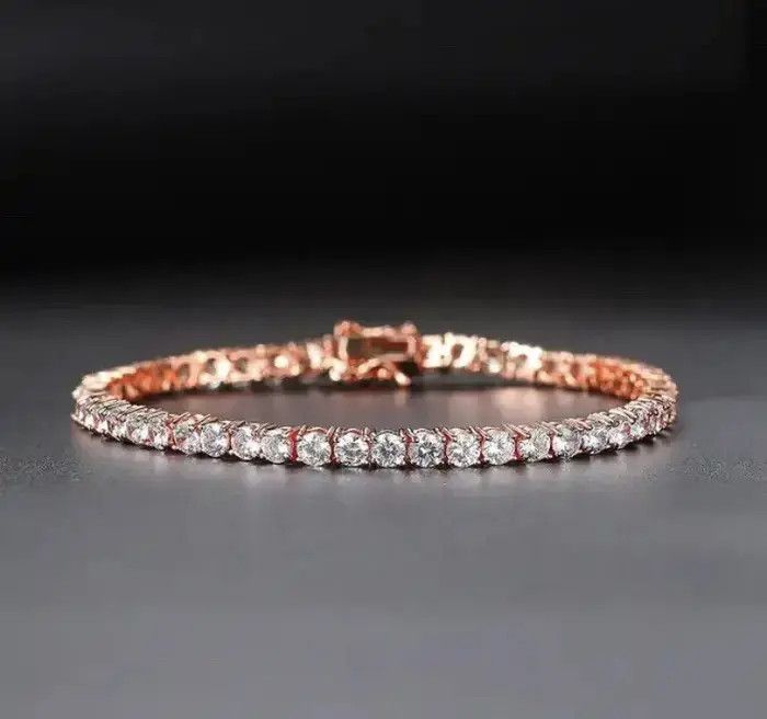 Jewelry 4MM Cubic Zirconia Chain Bracelet Size ONE SIZE - 1 Thumbnail