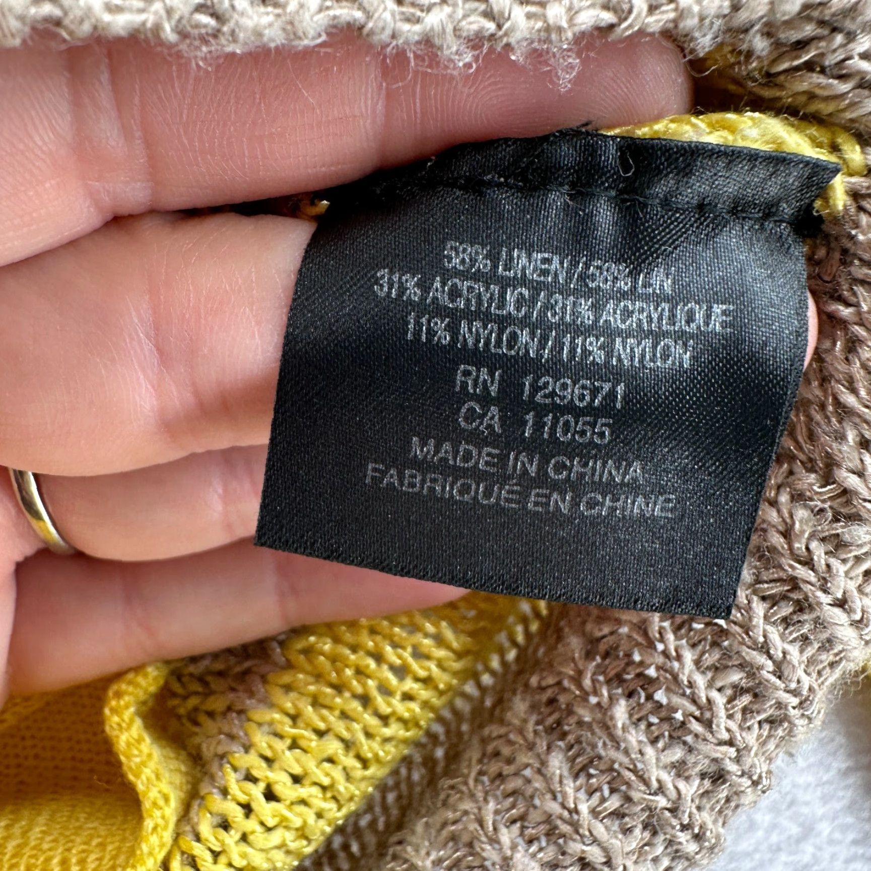 Vintage 360 Sweater Women XS Linen Yellow Stripe Crew Neck Cardigan Knit Lightweight Casual Vintage? No — (Use only original words) Size XS / US 0-2 / IT 36-38 - 7 Thumbnail