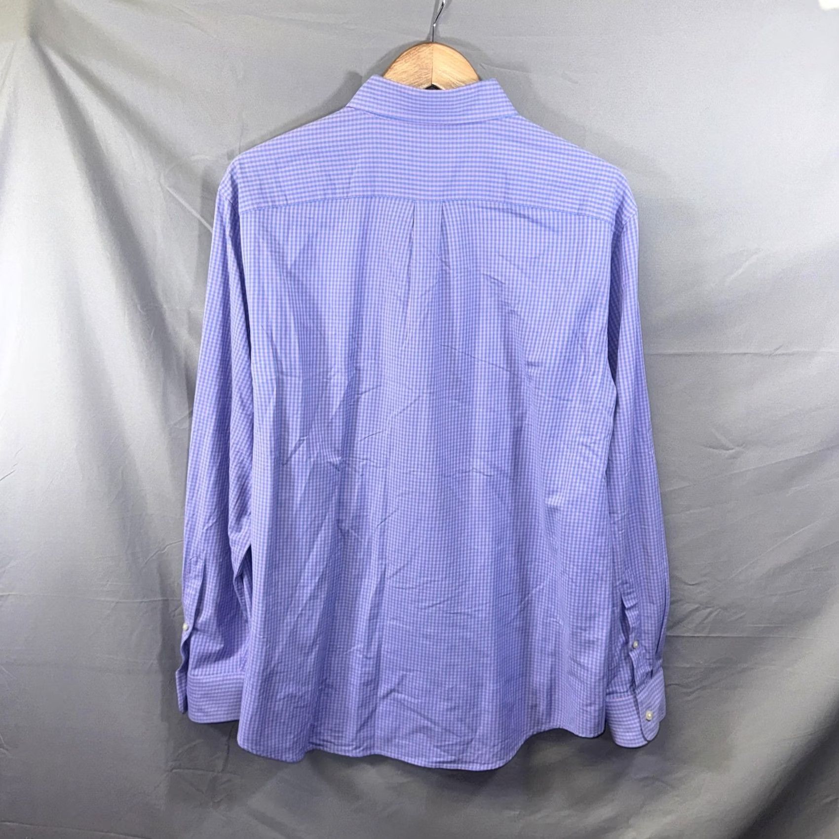 Vineyard Vines Vineyard Vines Shirt Mens Large Purple Gingham Performance Classic Fit Murray Button-Up Long Sleeve Mens Size US L / EU 52-54 / 3 - 2 Thumbnail