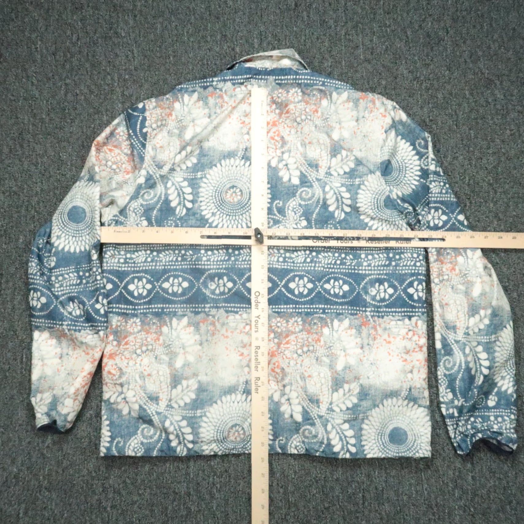 Vintage Herschel Jacket Men M Blue Abstract Floral Windbreaker Snap Shirt? Size US M / EU 48-50 / 2 - 6 Thumbnail
