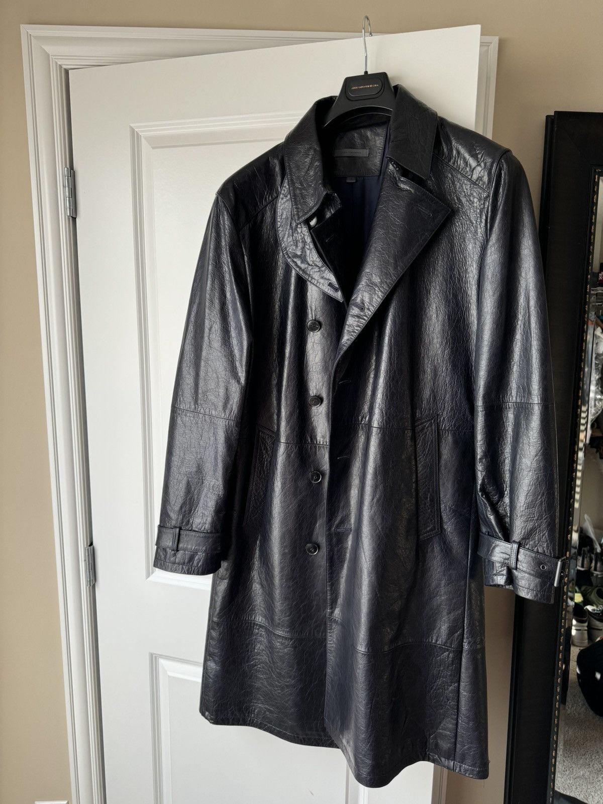 John Varvatos John Varvatos Leather Trench Size US XL / EU 56 / 4 - 1 Thumbnail