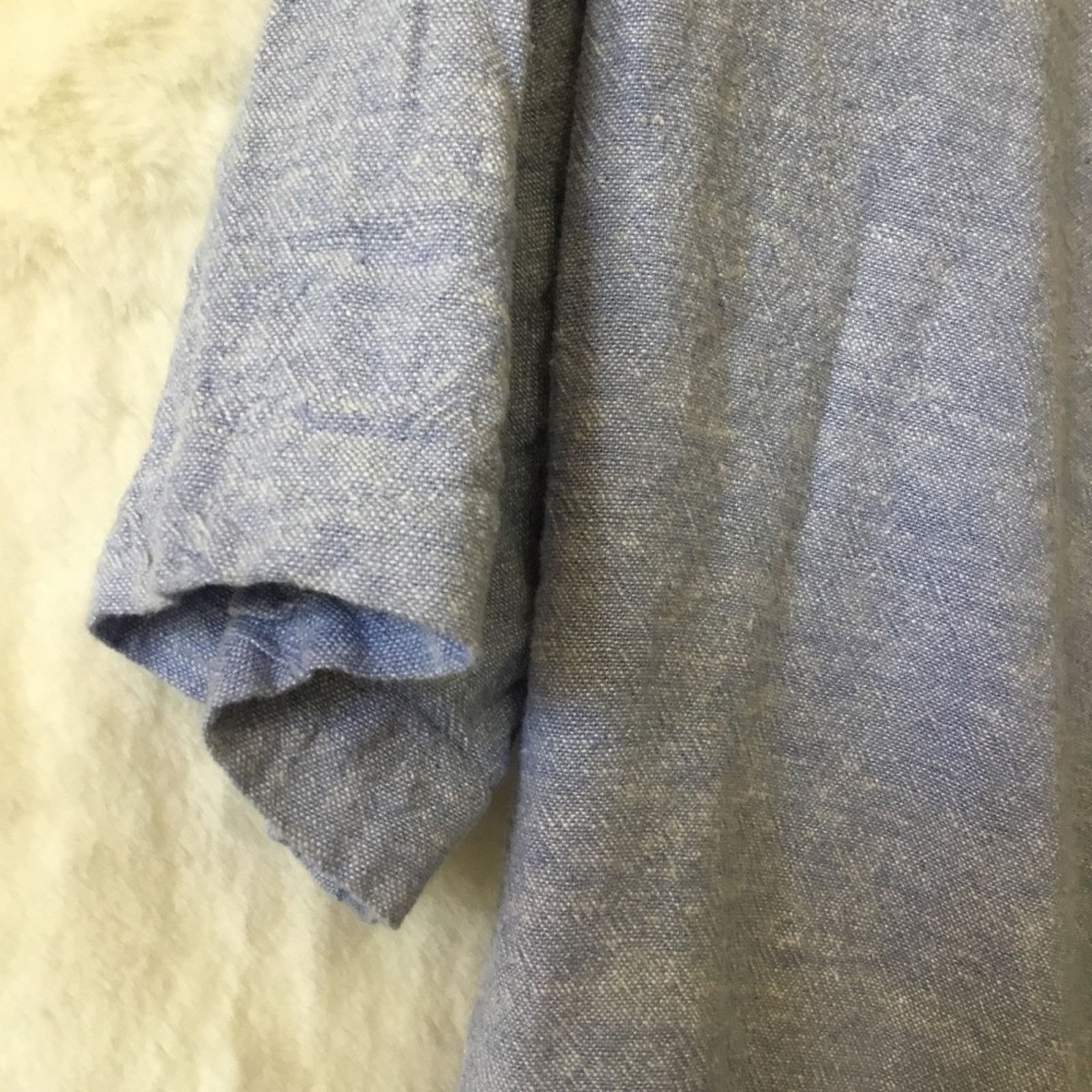 Other Cable & Gauge Blue Short Sleeve V-Neck Front Twist Top Size M / US 6-8 / IT 42-44 - 4 Thumbnail