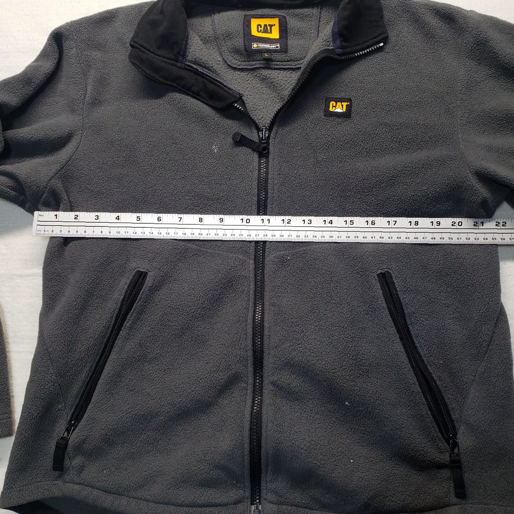 Vintage CAT Catupillar ITechnology Gray Fleece Jacket Coat Full Zip Adult Men's L Large Size US L / EU 52-54 / 3 - 5 Thumbnail