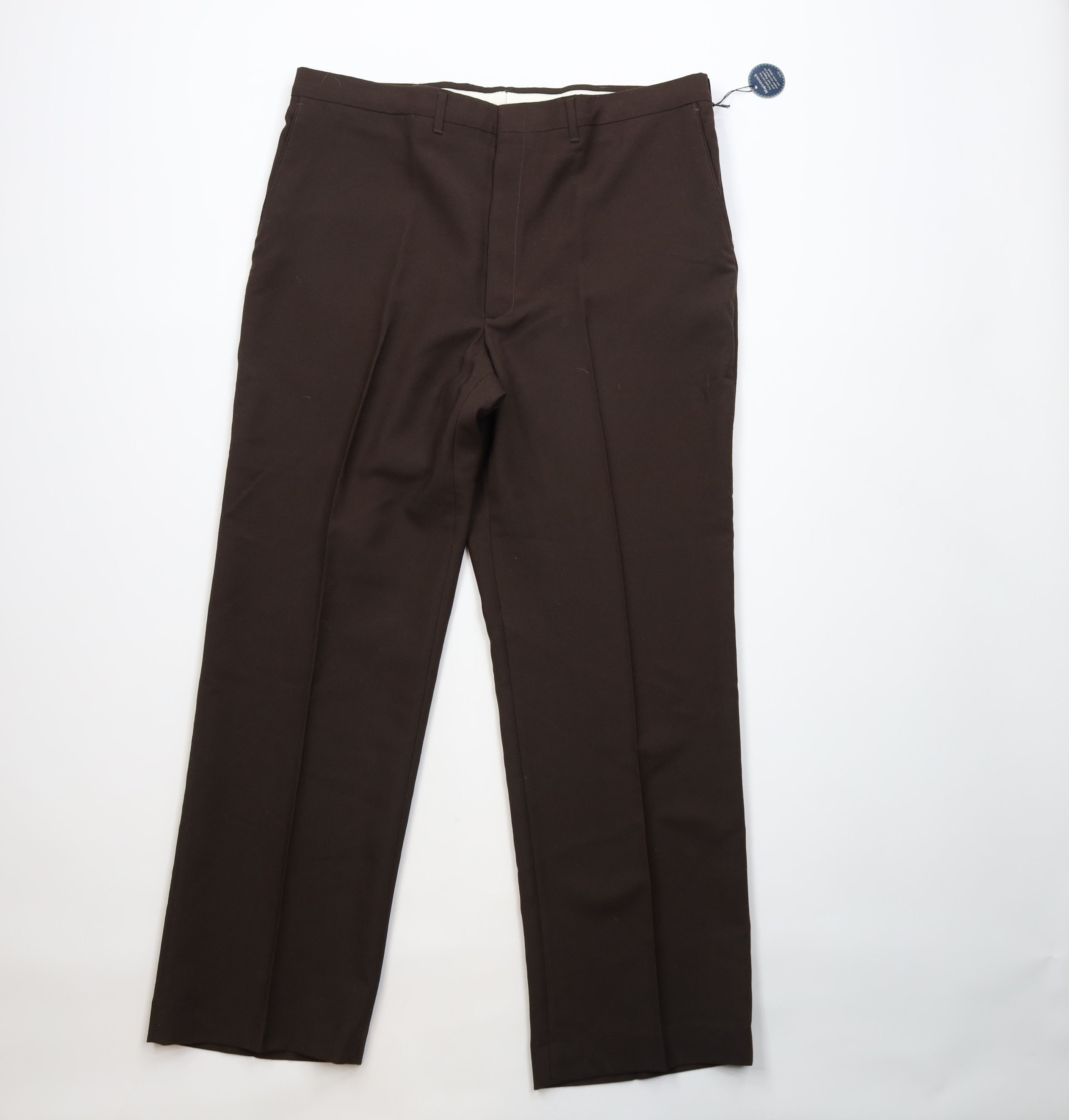 Vintage Deadstock Vintage 70s Worsted Blend Wide Leg Chino Pants Size US 40 / EU 56 - 1 Thumbnail