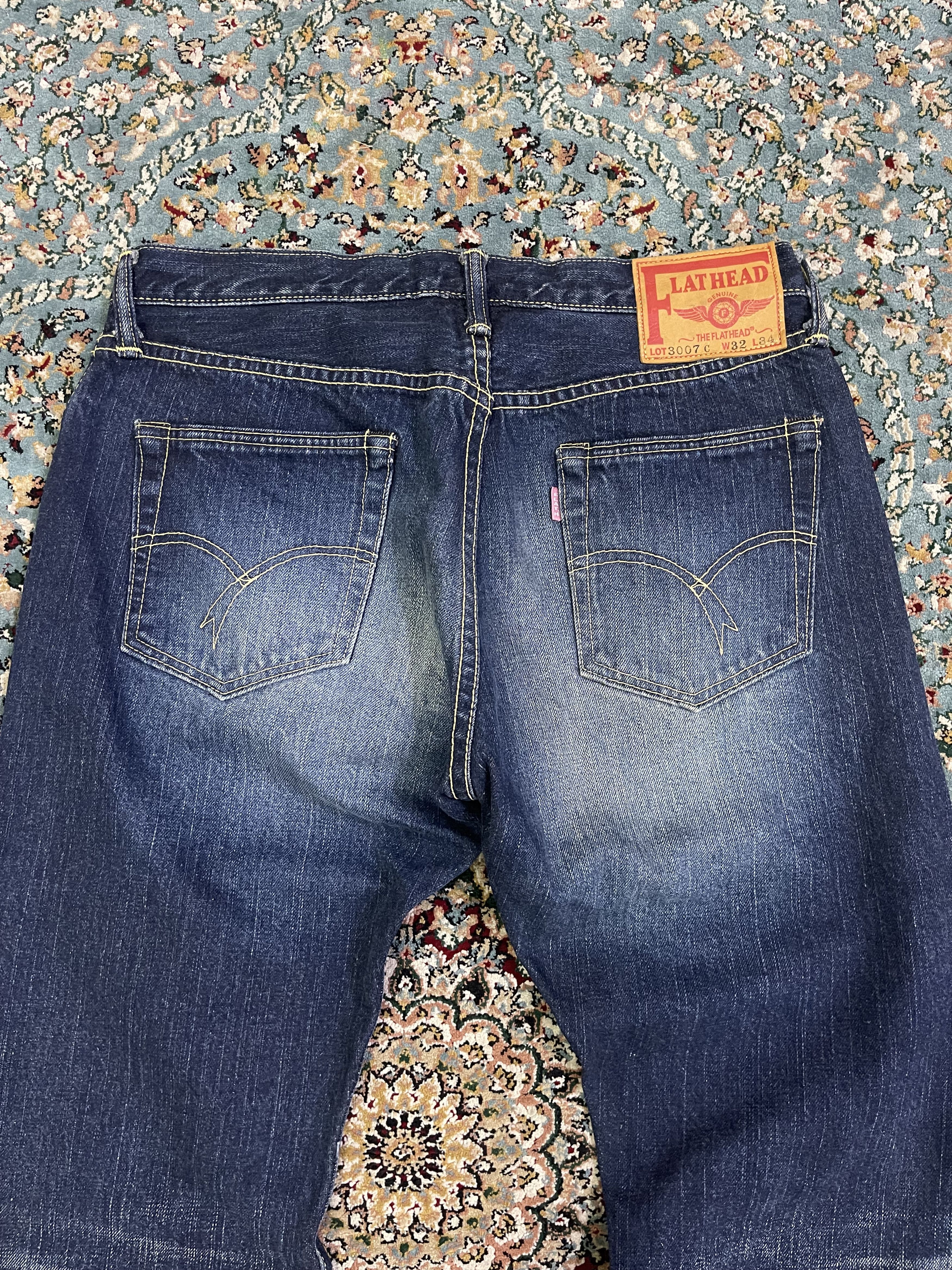 The Flat Head TFH Flared Blue Light Wash Jeans Size US 32 / EU 48 - 22 Thumbnail