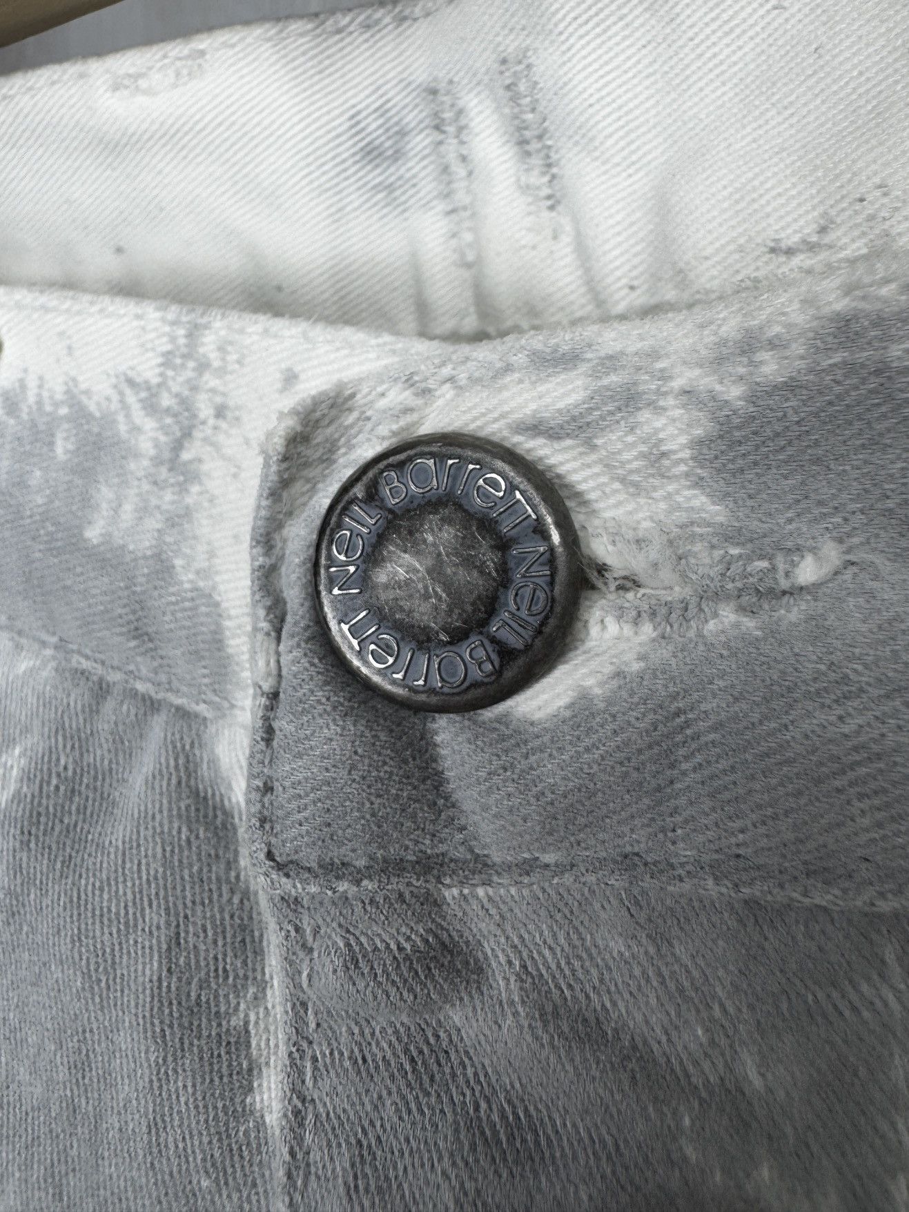 Neil Barrett Neil Barrett grey white faded side zipper pocket pants jeans Size US 33 - 5 Thumbnail