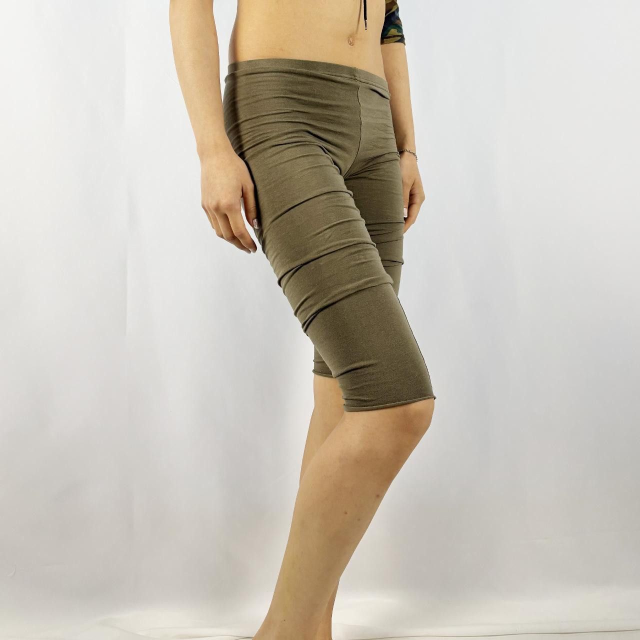 Le Grand Bleu LGB khaki green knit capri leggings