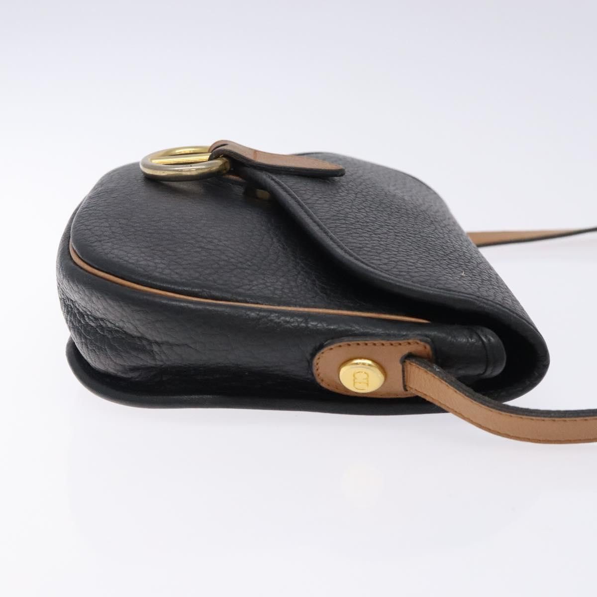 Dior DIOR Shoulder Bag Leather Black Gold Size ONE SIZE - 4 Thumbnail