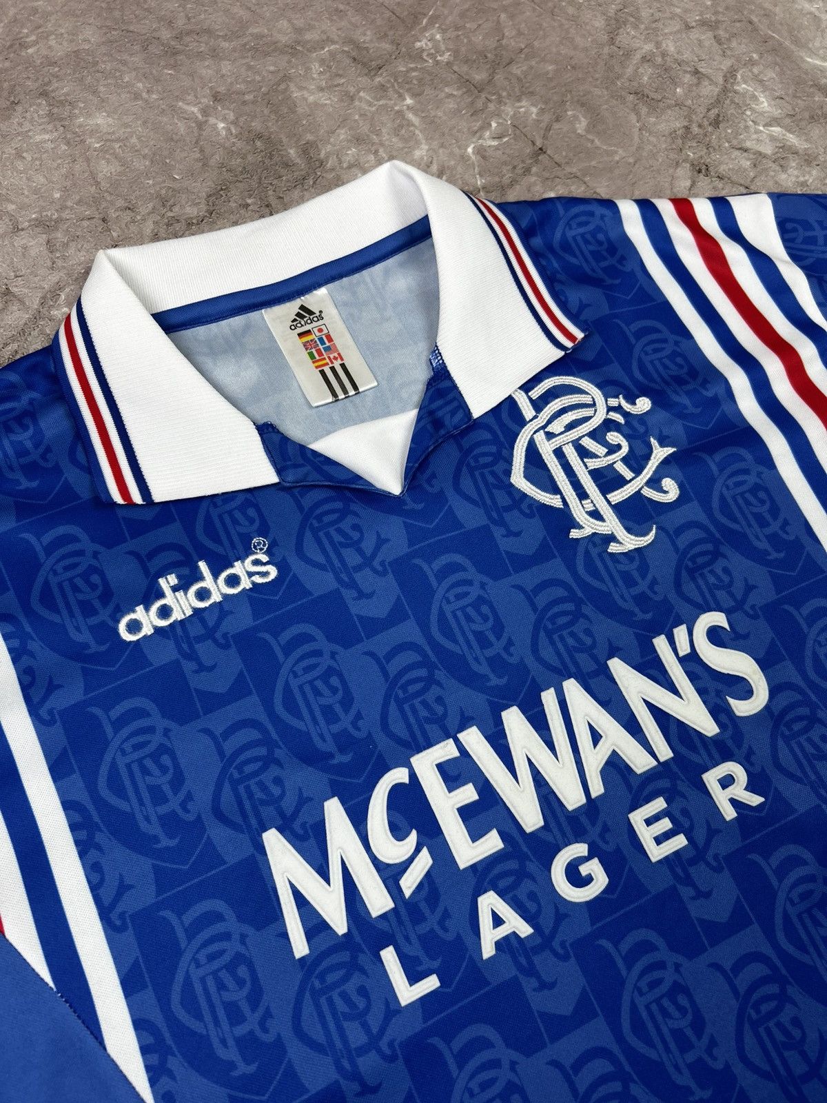 Vintage Adidas vintage football Jersey Glasgow Rangers 1996 T-shirt Size US M / EU 48-50 / 2 - 6 Thumbnail