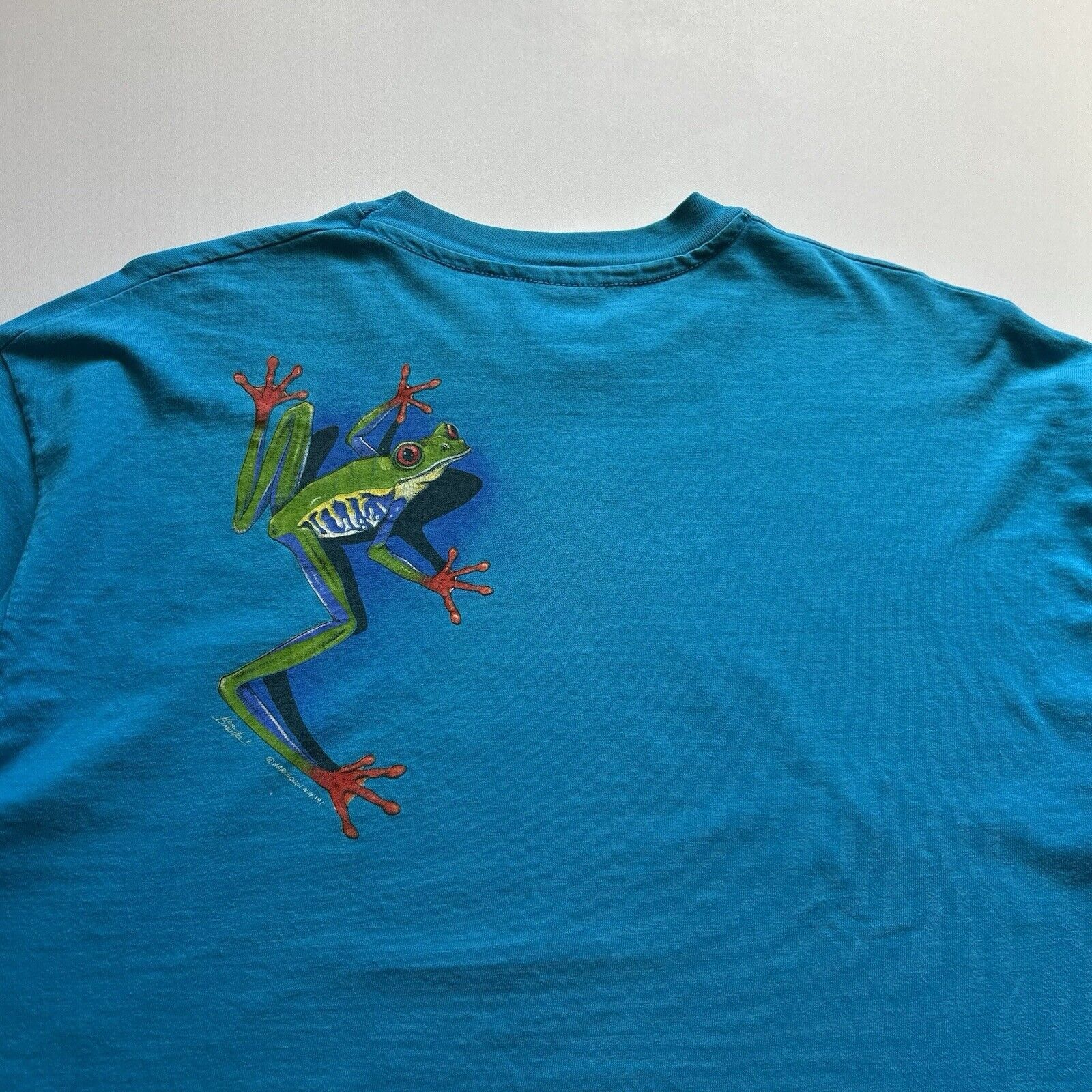 Hanes Vintage 90s Tree Frog Animal Art T Shirt XL Made In USA Rare Size US XL / EU 56 / 4 - 4 Thumbnail