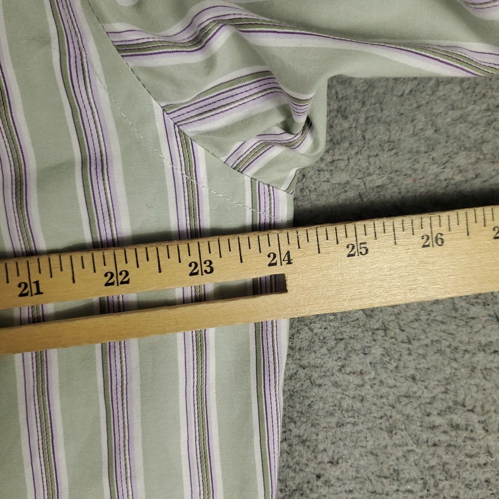 BUGATCHI Bugatchi Shirt Mens Size L Green Striped Button Up Long Sleeve Size US L / EU 52-54 / 3 - 5 Thumbnail