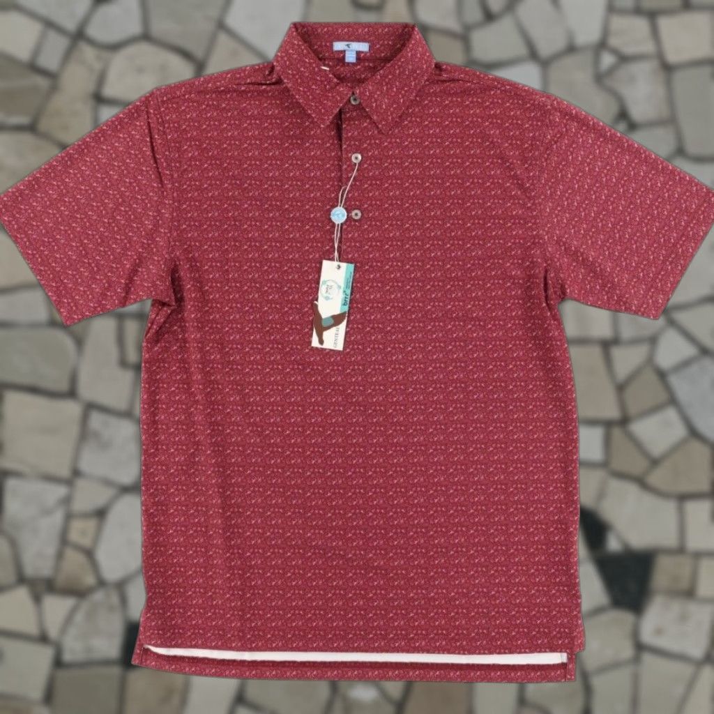 Vintage Genteal Polo Shirt Maroon Men's M Brrr Tailgate Football High Stretch All Over Print Polo Shirt Shirts Mens M Maroon Tailgate Football Genteal Shirt Size US M / EU 48-50 / 2 - 1 Thumbnail