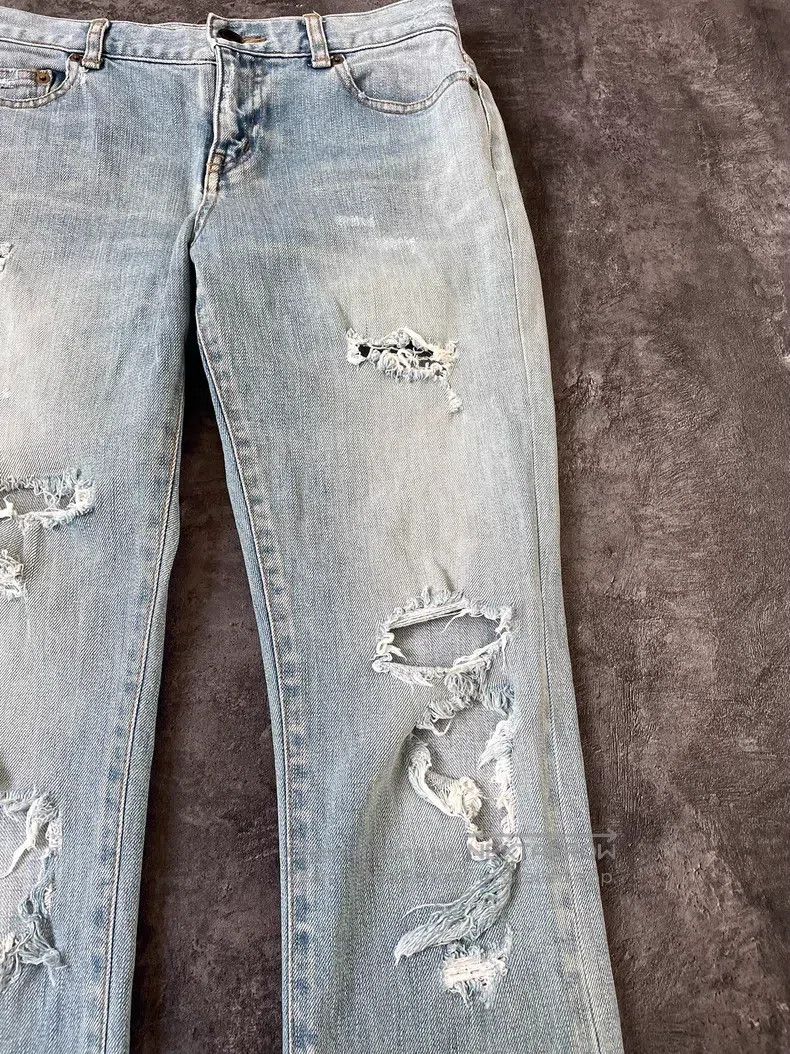 Saint Laurent Paris Saint Laurent Paris Light blue water-washed destroyed Size US 28 / EU 44 - 4 Thumbnail