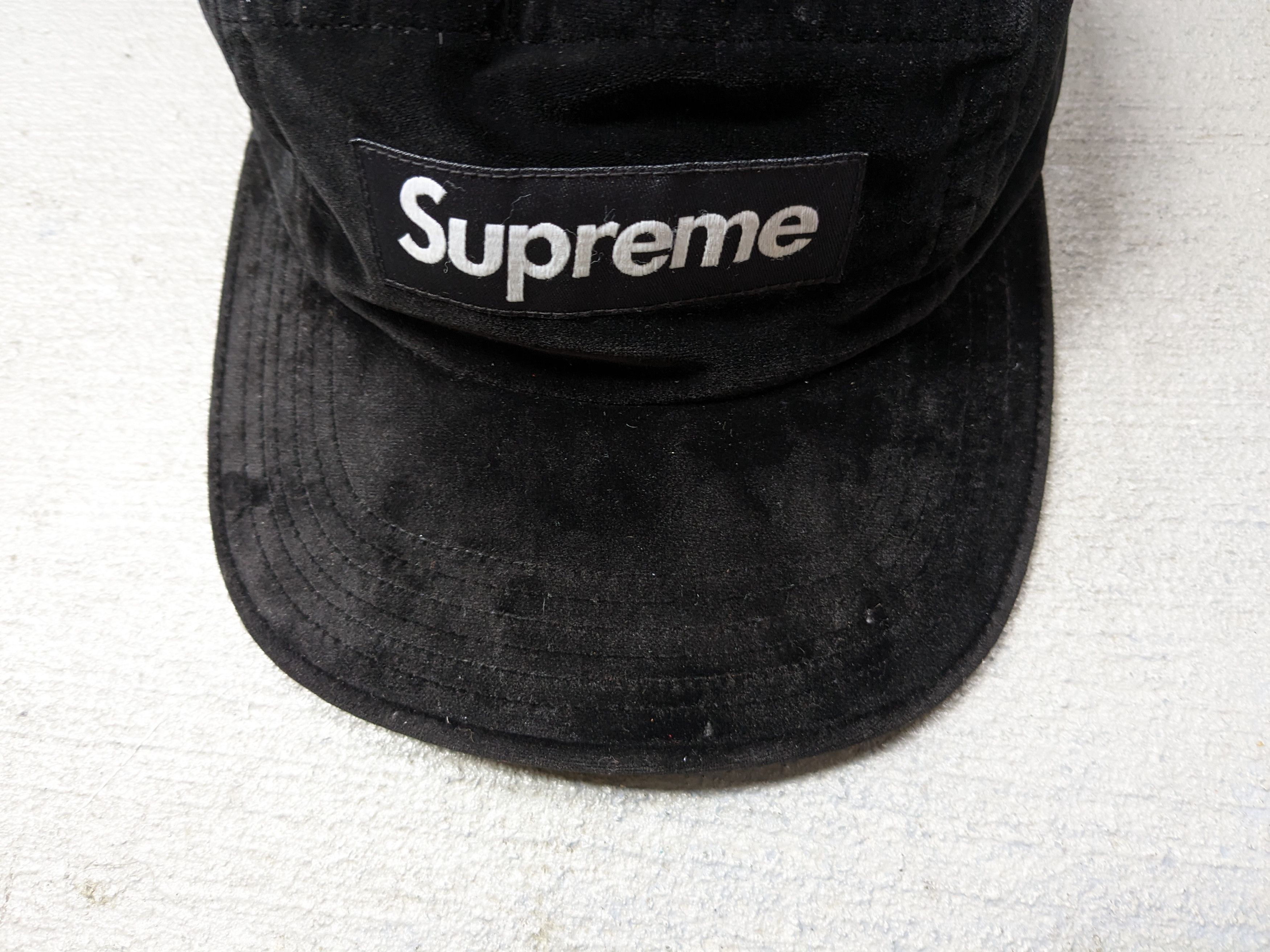 Supreme Supreme Velvet Camp Cap Black Hat 5 Panel Velour BOGO SS16 Size ONE SIZE - 3 Thumbnail