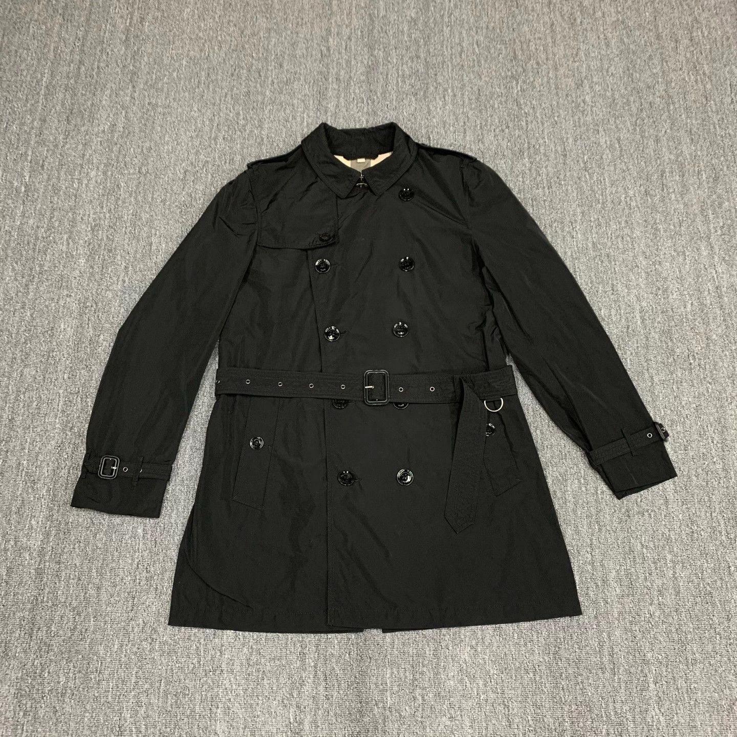 Burberry check nylon trench coat L 95 new