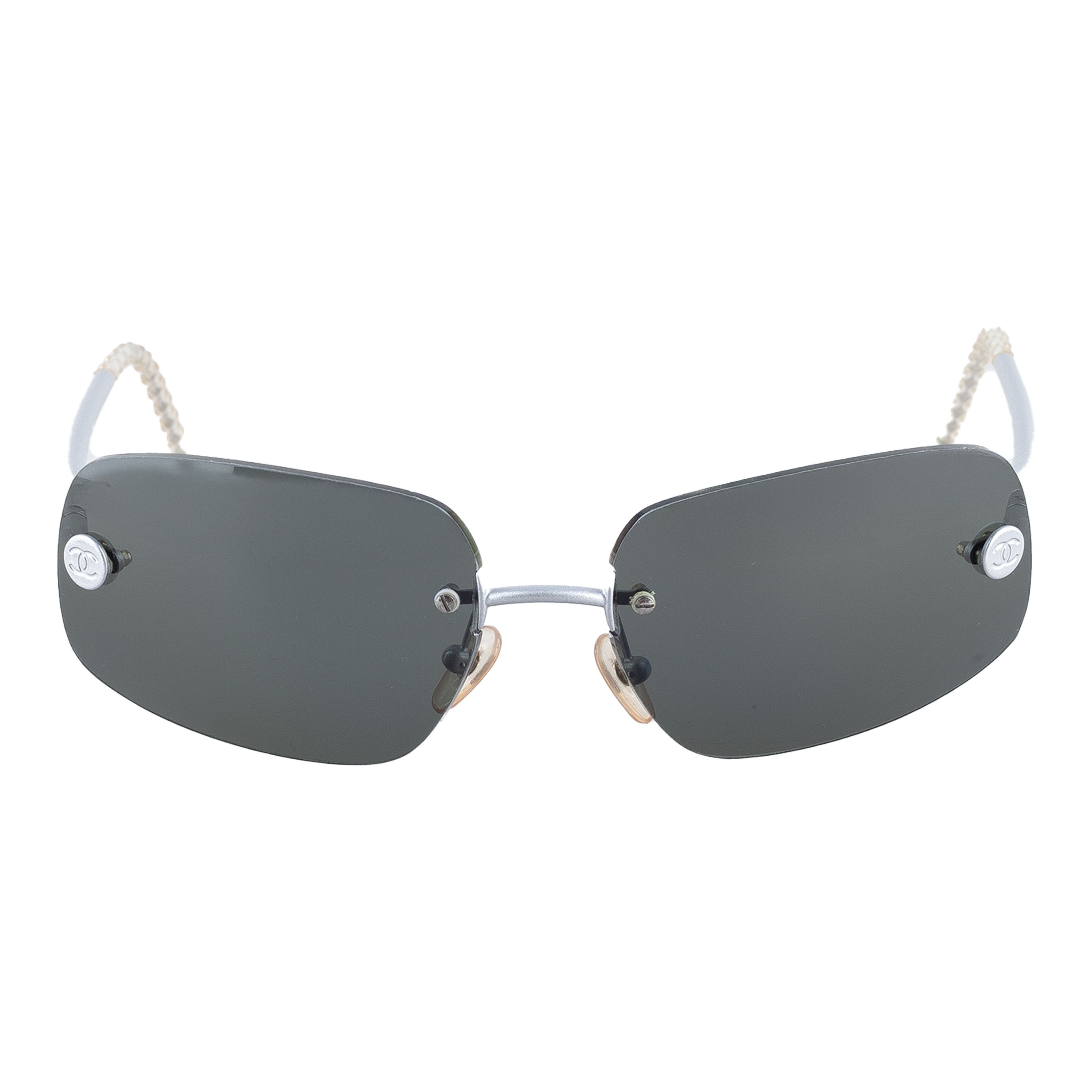 Chanel Chanel 4035 Dark Grey Rimless Vintage Sunglasses Size ONE SIZE - 2 Thumbnail