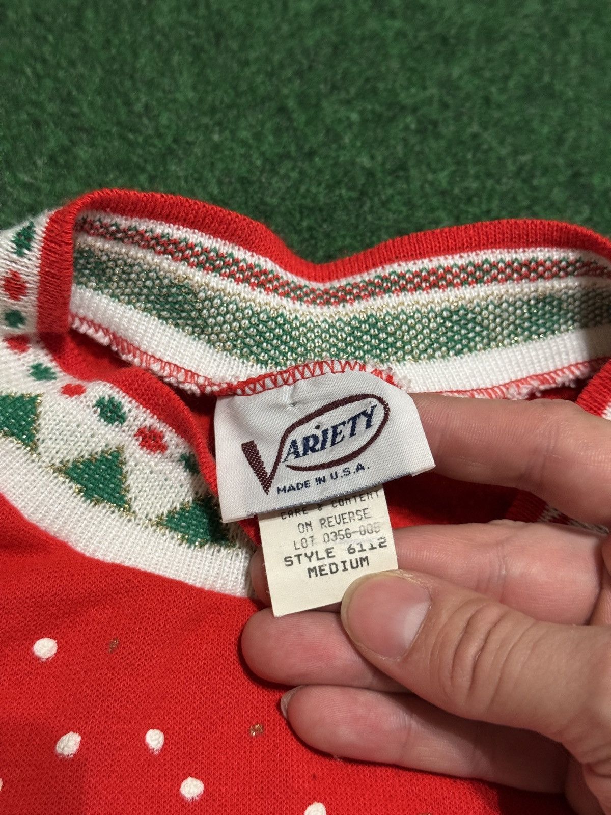 Vintage Vintage Seasons Greetings Christmas Medium Sweatshirt Size M / US 6-8 / IT 42-44 - 3 Thumbnail