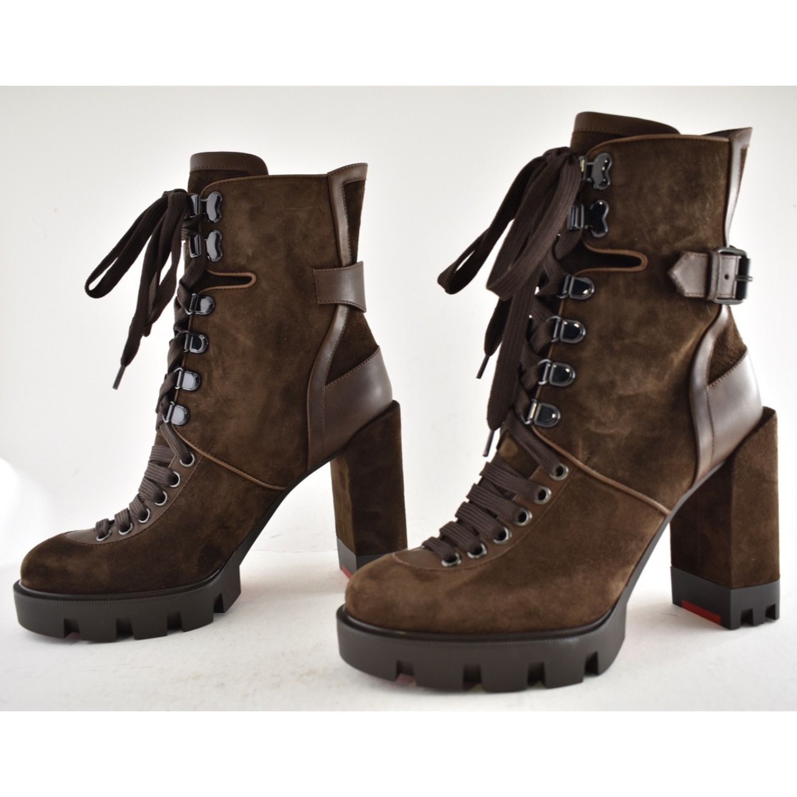 Christian Louboutin Christian Louboutin Macademia 100 Brown Platform Block Size US 9.5 / IT 39.5 - 11 Thumbnail