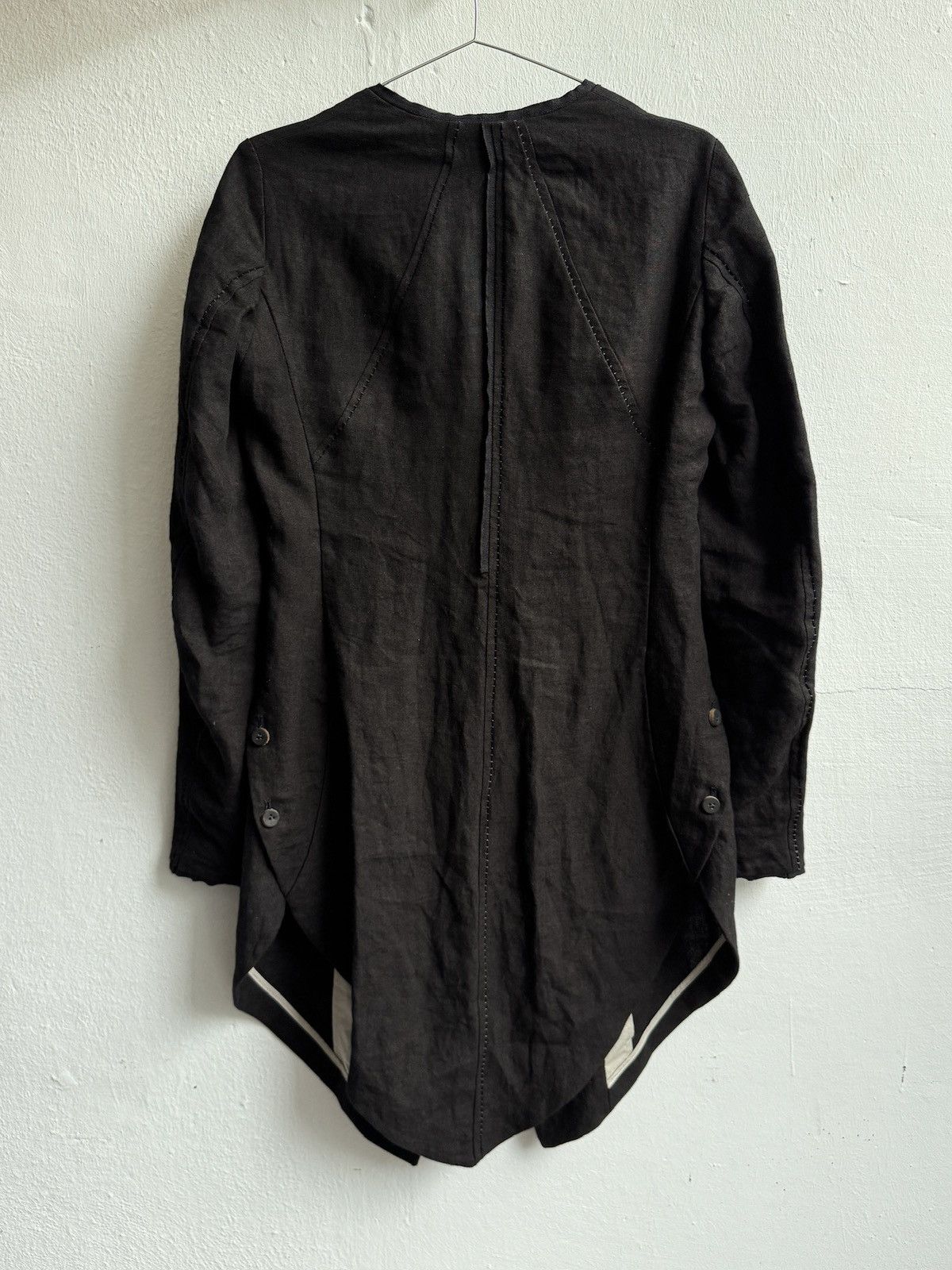 Layer-0 Layer-0 Retro Overlock Stitch Avant-Garde Linen Jacket/Coat Size S / US 4 / IT 40 - 4 Thumbnail