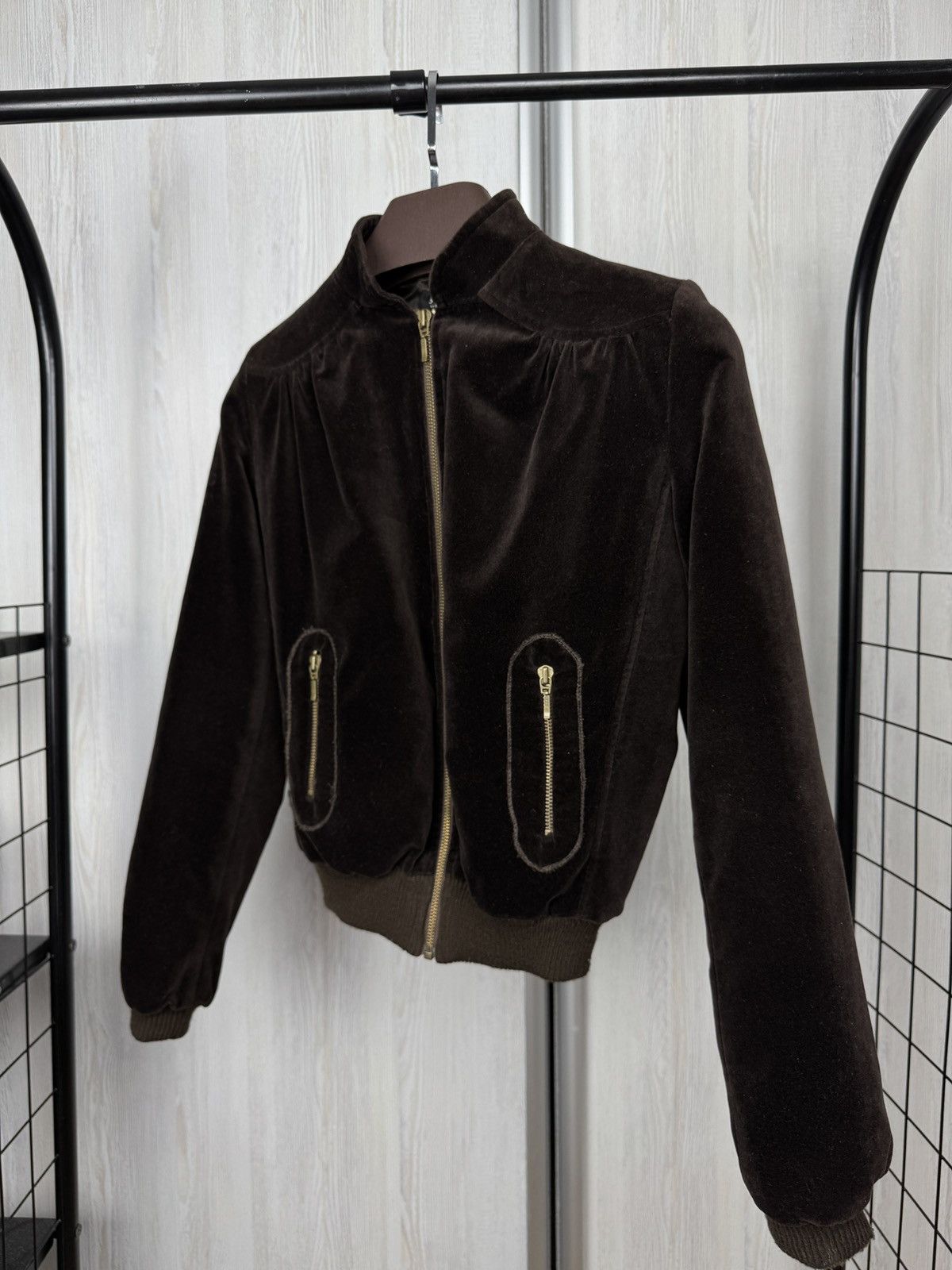 Sandro Sandro vintage made in France velour dandy bomber jacket Size S / US 4 / IT 40 - 5 Thumbnail