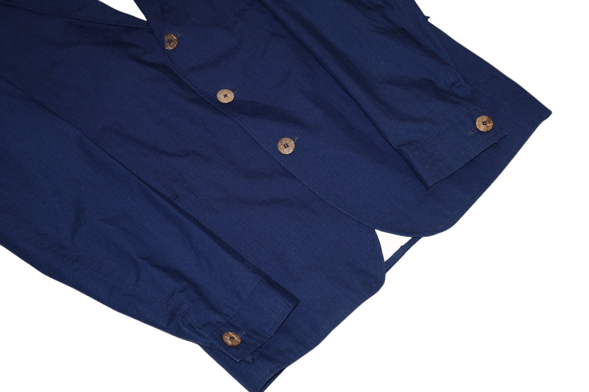 Oliver Spencer Oliver Spencer Textured Indigo Cotton Twill Lined Blazer Size US M / EU 48-50 / 2 - 4 Thumbnail