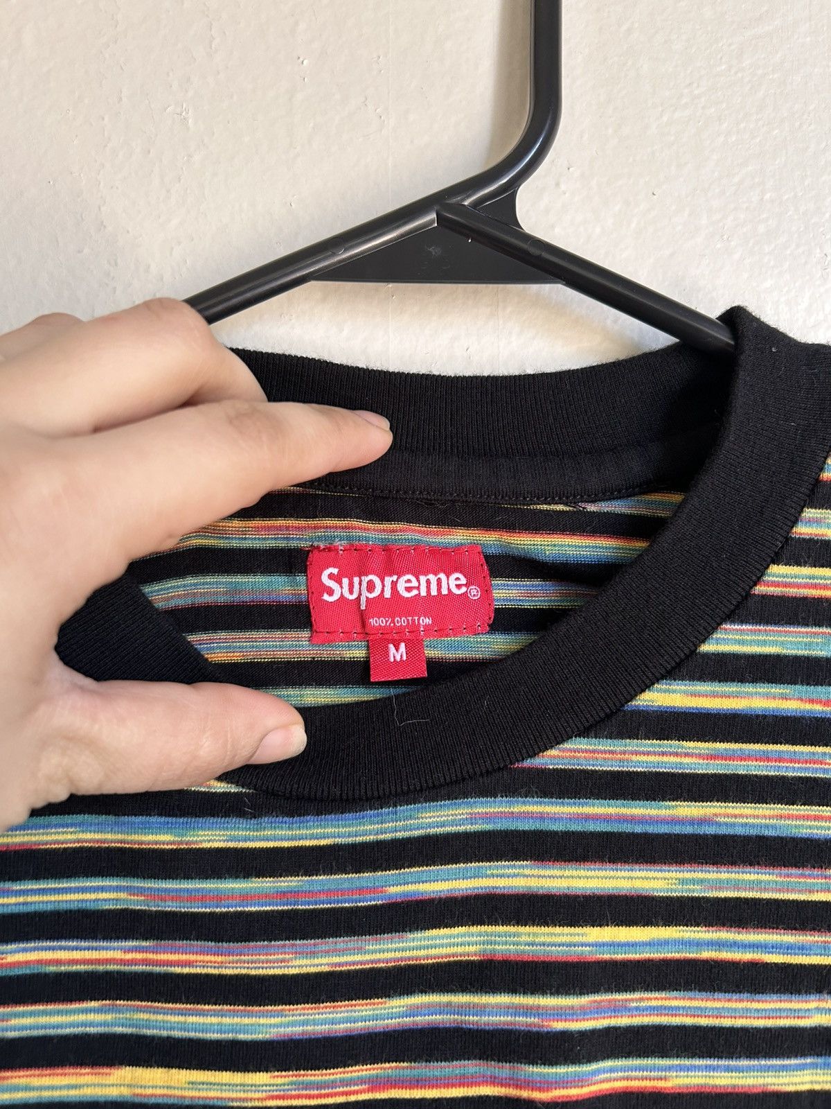 Supreme Supreme Static Stripe Tee SS18 Size US M / EU 48-50 / 2 - 3 Thumbnail