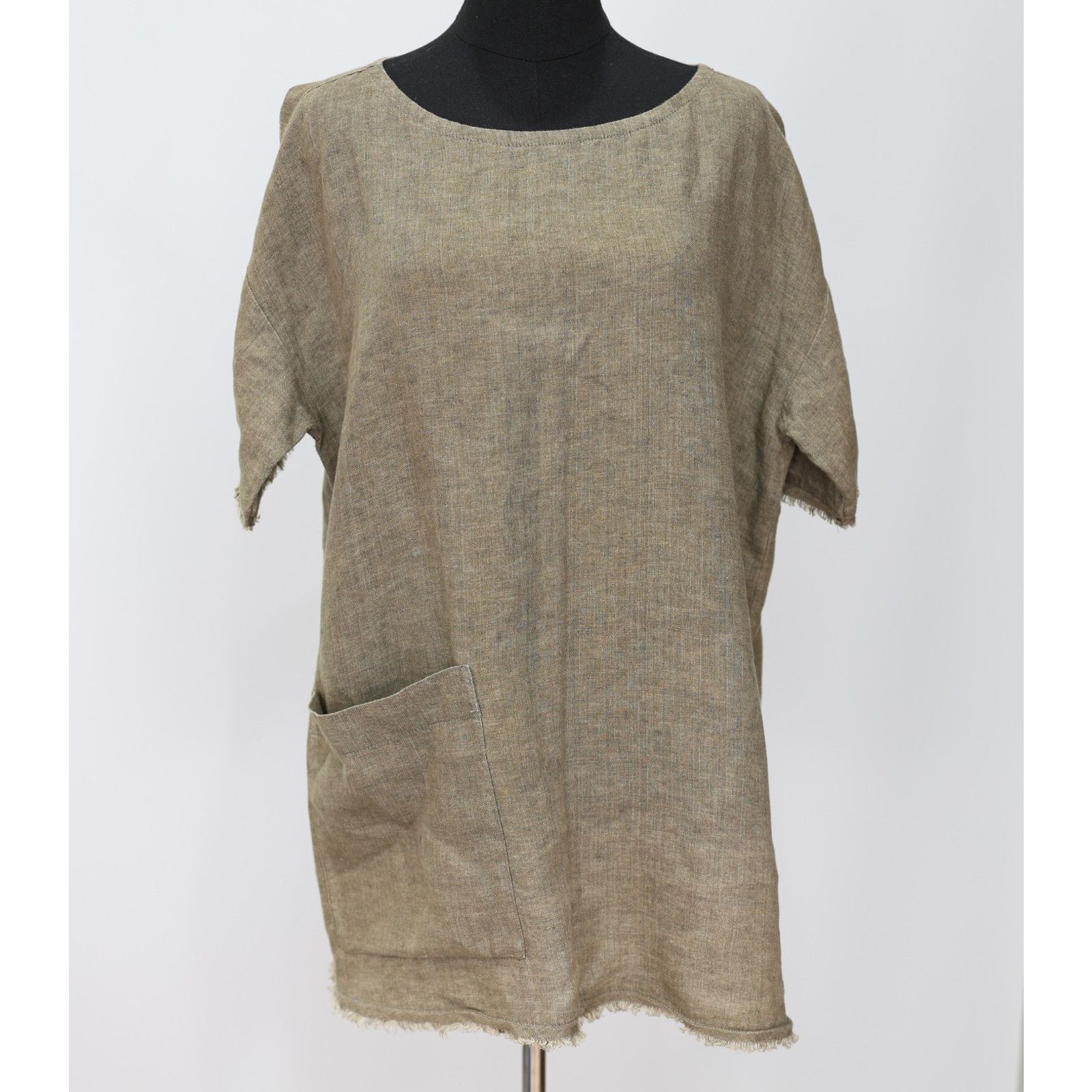Eileen Fisher NWoT EILEEN FISHER Organic Linen Raw Hems Tunic Dress Size M Size M / US 6-8 / IT 42-44 - 2 Thumbnail