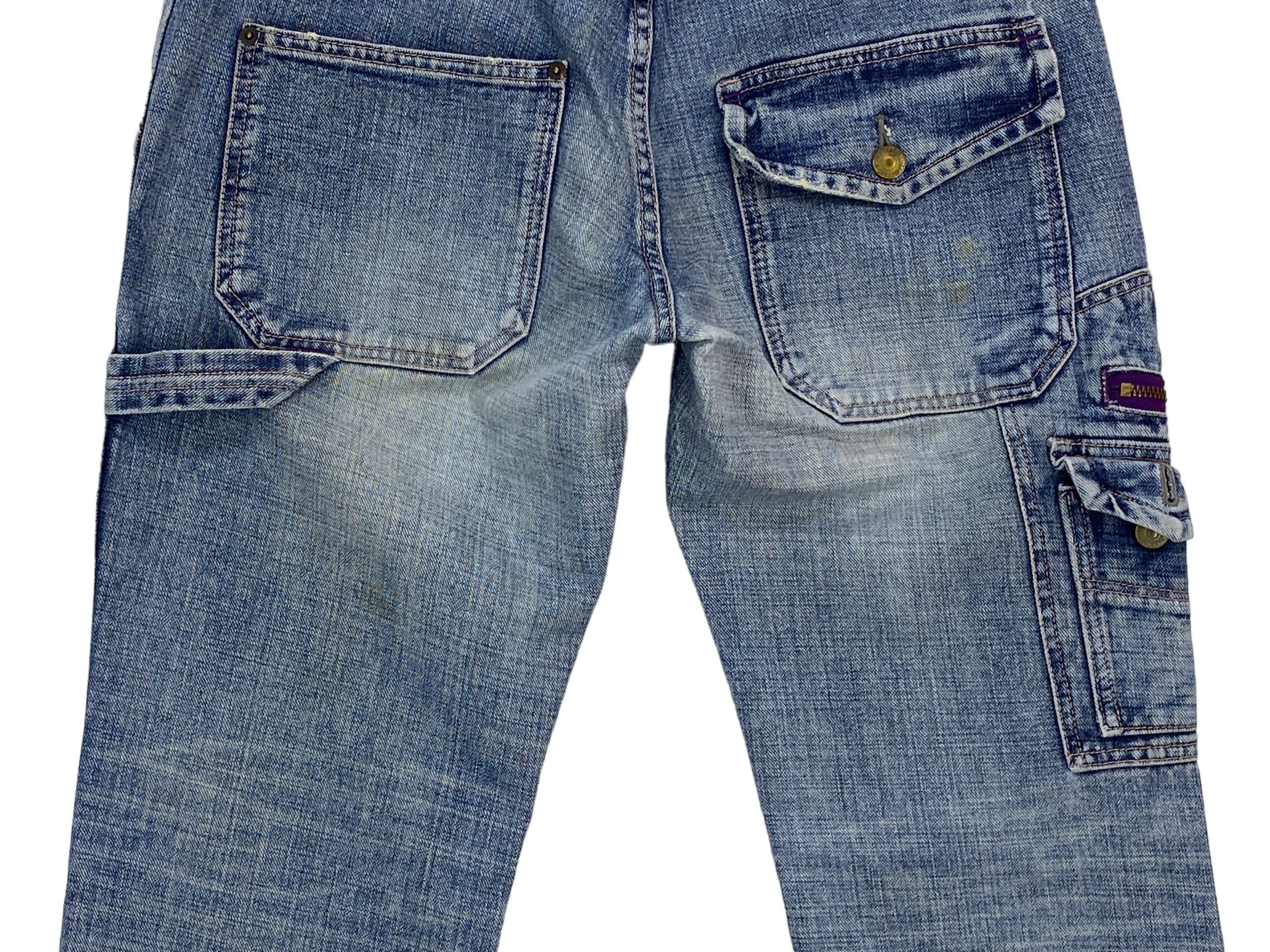 Japanese Brand Cargo Denim Jeans Japanese Surfwear Hip Hop Size US 33 - 9 Thumbnail