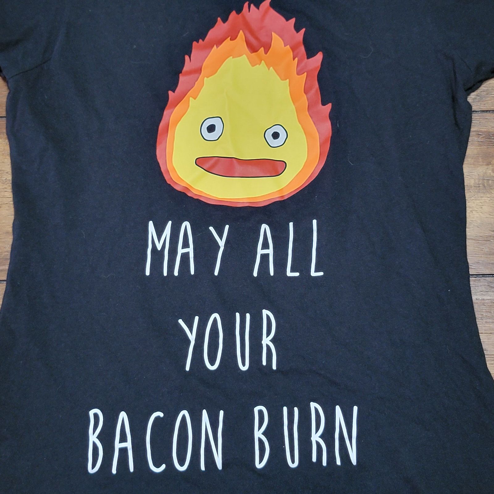 Other Howl's Moving Castle Tee Calcifer "May All Your Bacon" - Sm Size S / US 4 / IT 40 - 2 Thumbnail