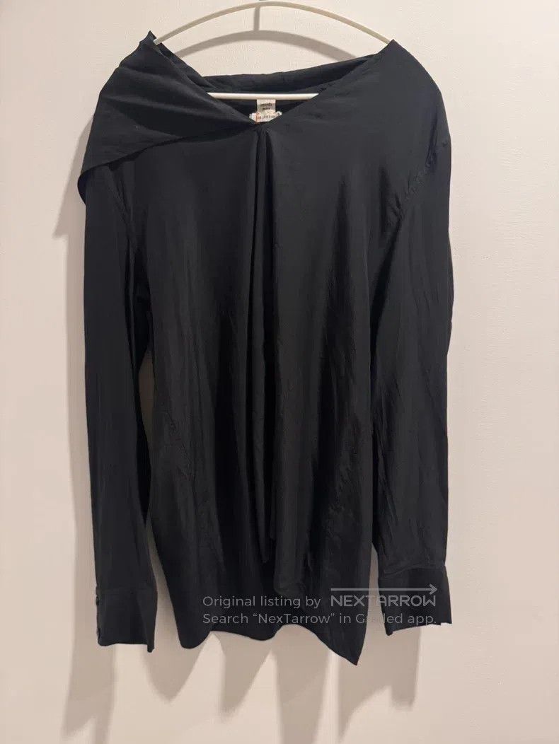 Hermes Hermes Black top, mulberry silk fabric Size XS / US 0-2 / IT 36-38 - 3 Thumbnail