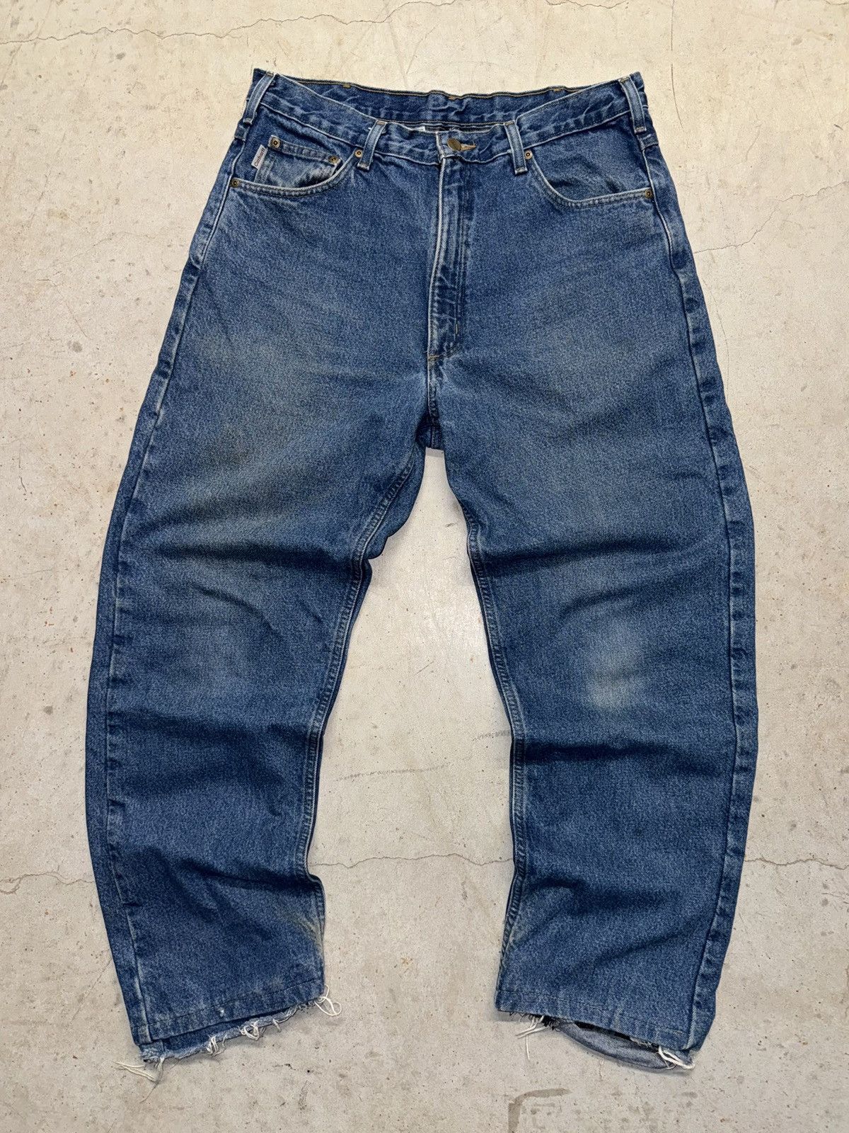 Carhartt Crazy Vintage 90s Carhartt Baggy Jeans Faded Distressed Size US 34 / EU 50 - 4 Thumbnail