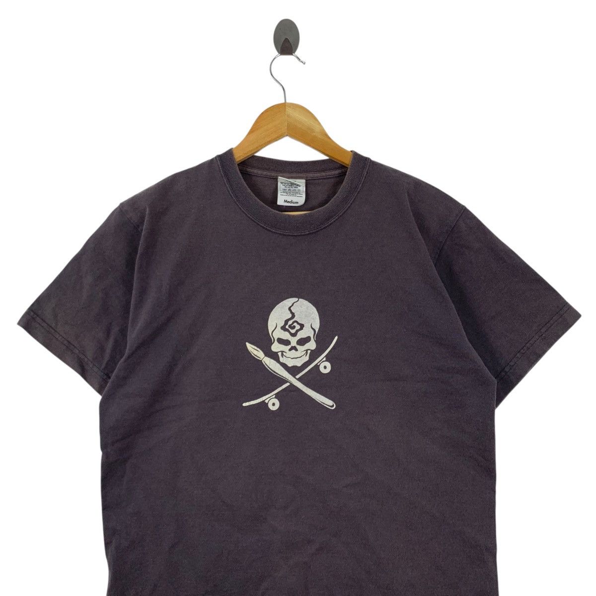 Vintage Vintage 90s ASIAN WAVE CLOTHING Skateboard Skull Tshirt Size US M / EU 48-50 / 2 - 2 Thumbnail