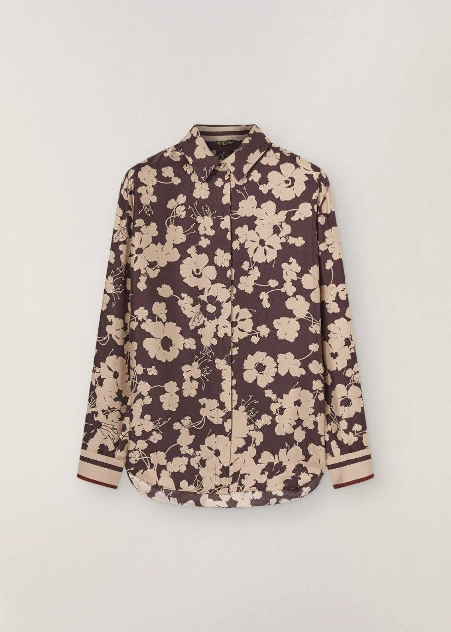 image of Loro Piana O1Srvl11E0524 Shirt In Coffee, Women's (Size Large)
