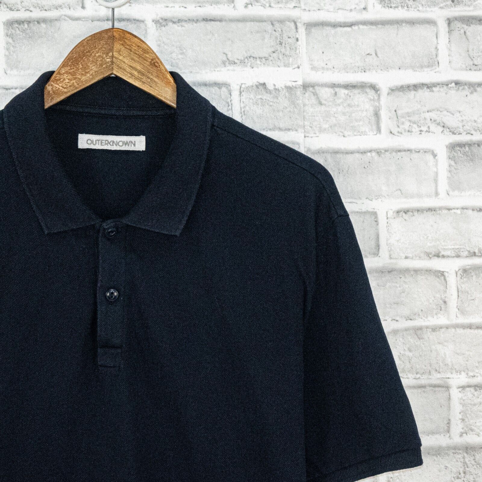 Outerknown OUTERKNOWN Men's Organic Cotton Polo shirt in Navy Blue Size US XXL / EU 58 / 5 - 3 Thumbnail
