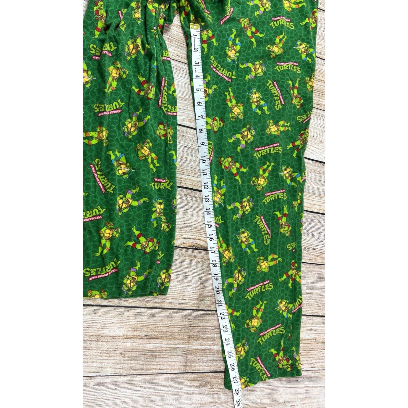 Nickelodeon TMNT Teenage Mutant Ninja Turtles Cotton Pajama Pants Mens M Green 2013 Medium Size US 31 - 5 Thumbnail