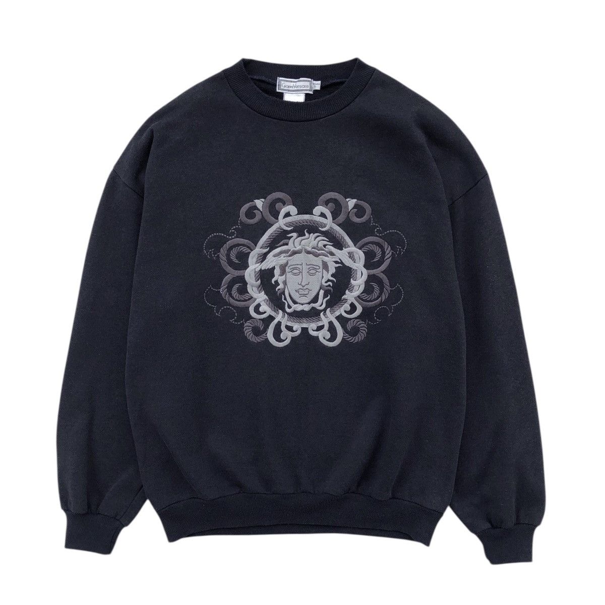 Versace Vintage Gianni Versace Italy Embroidery Big Logo Sweatshirts Size US L / EU 52-54 / 3 - 1 Thumbnail
