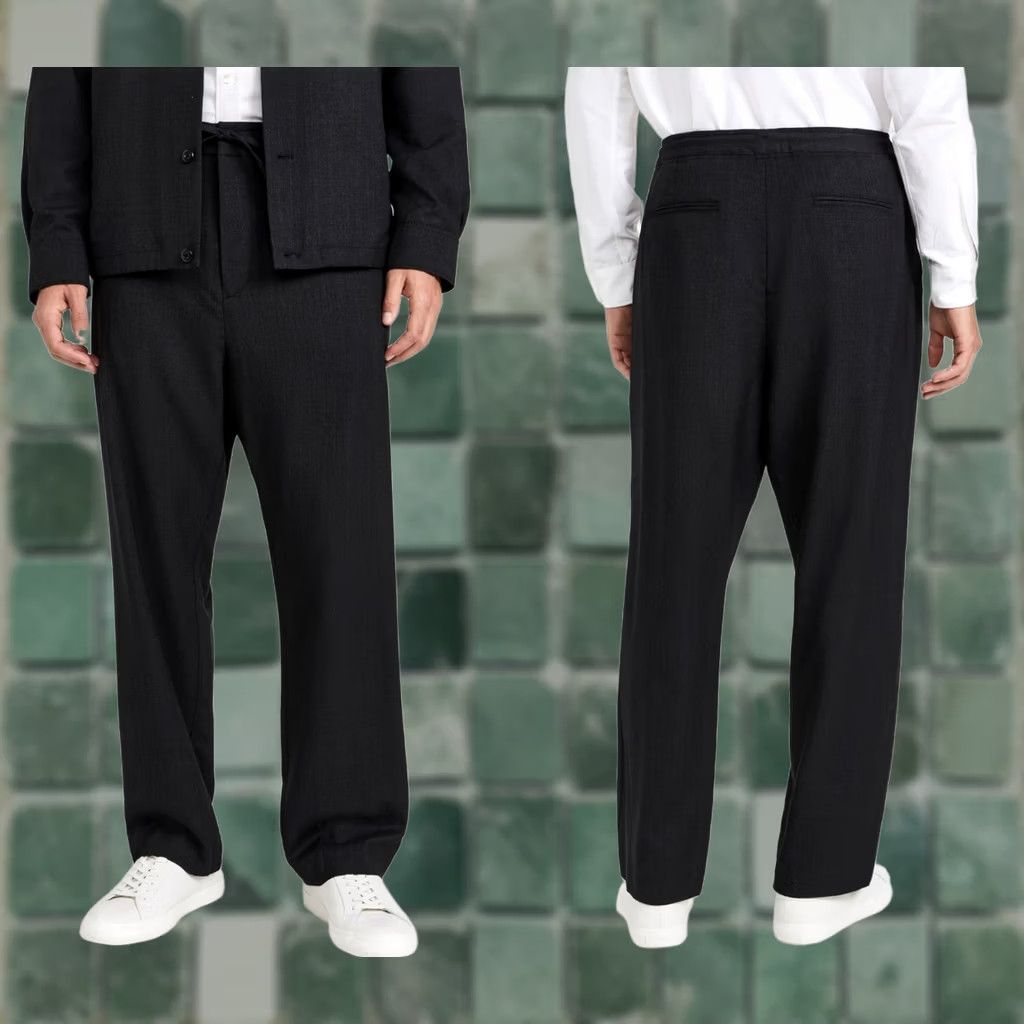 Rag & Bone rag & bone Bradford Wool Pants Black Navy Mens 34x30 Dress Pants Relaxed Straight Front Wool Blend NWT Size US 31 - 1 Thumbnail