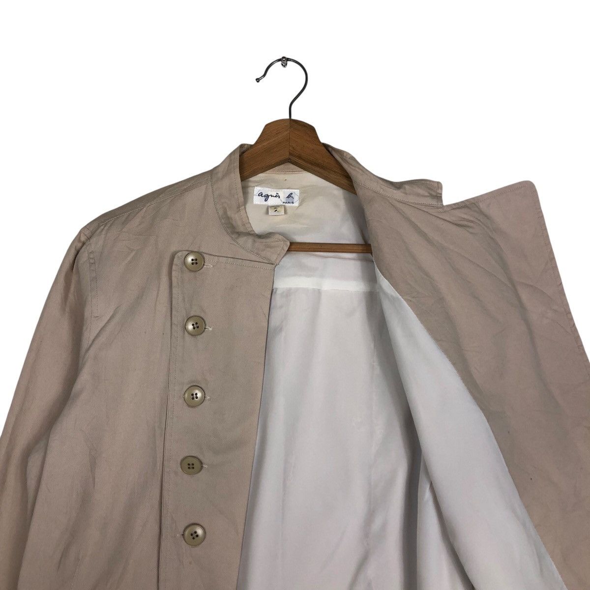 agnes b. 📌Cropped Biker Jacket Agnes B. Double Layer Breast Rare Size M / US 6-8 / IT 42-44 - 13 Thumbnail