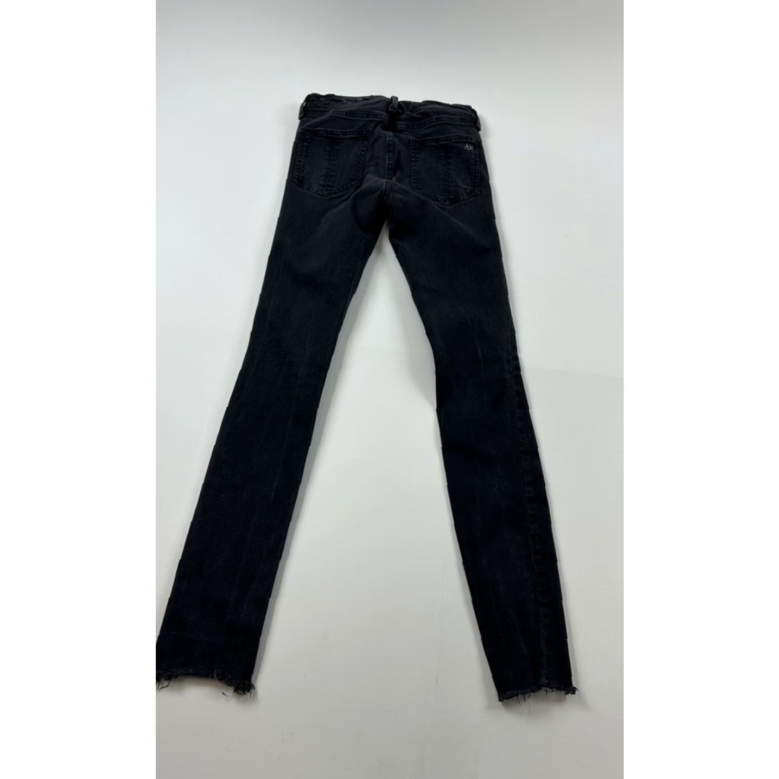 Rag & Bone rag & bone Jeans Women 27 Black High Rise Skinny Distressed Button Zip Slim 29in Inseam Size 27" / US 4 / IT 40 - 2 Thumbnail