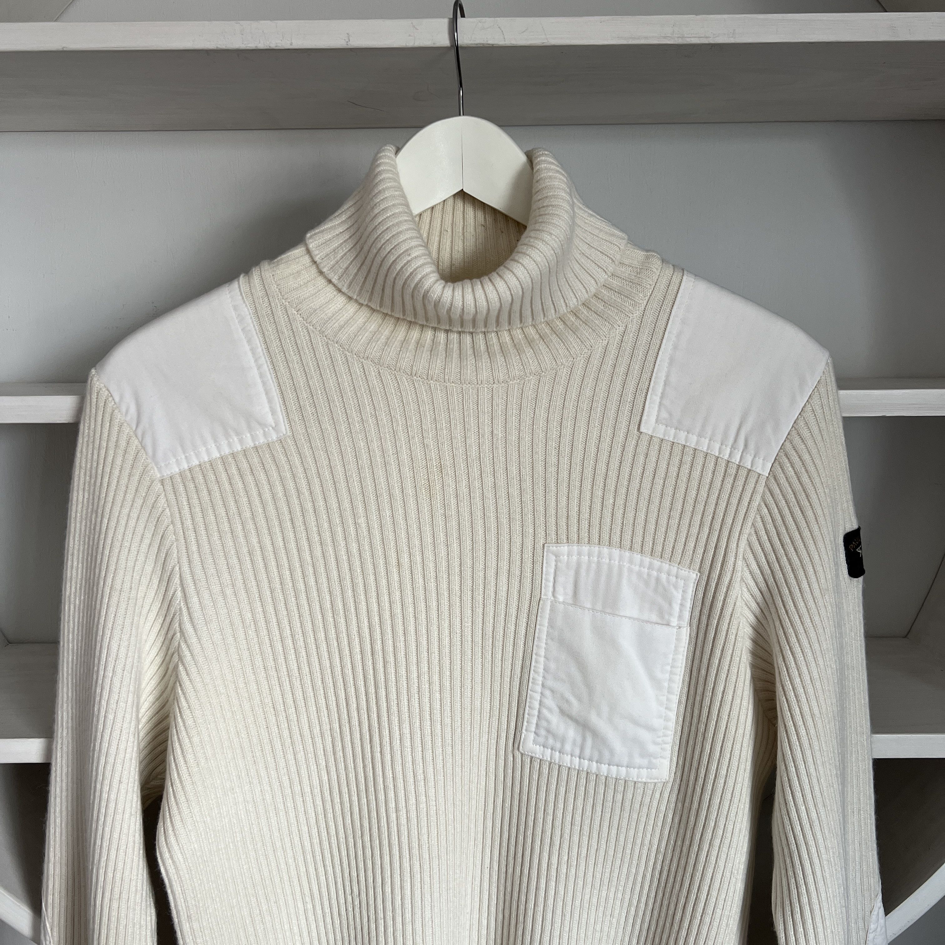 Paul & Shark PAUL & SHARK Archive 1983 Sweater Fisherman Wool White Beige Size US M / EU 48-50 / 2 - 4 Thumbnail