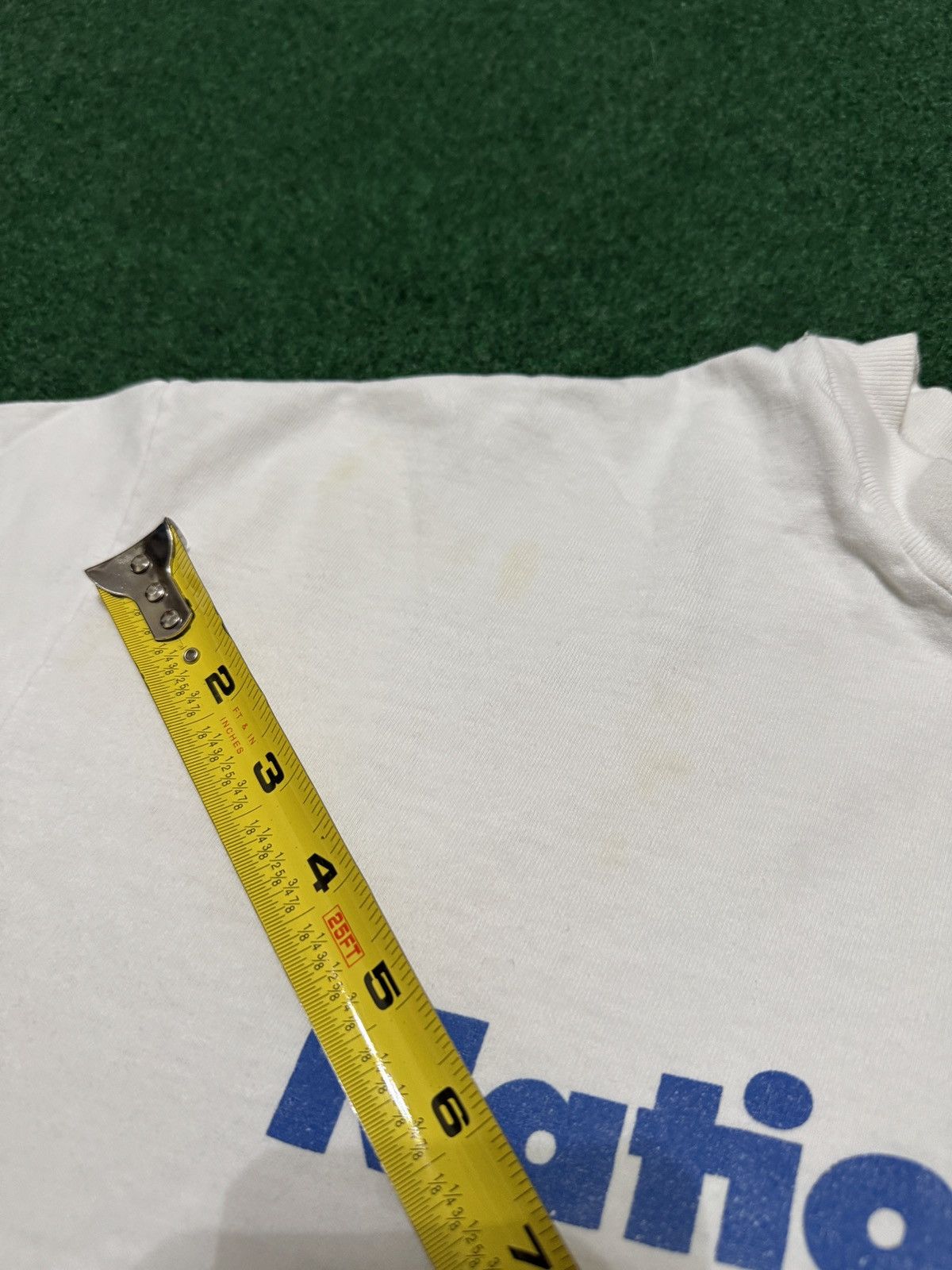 Hanes × Vintage Vintage 90s Nations Bank Promo Single Stitch White T Shirt Size US L / EU 52-54 / 3 - 8 Thumbnail