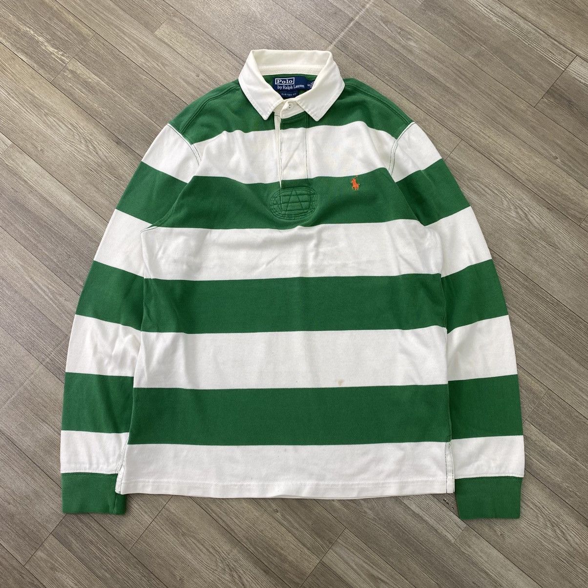 Polo Ralph Lauren Vintage Polo Ralph Lauren Rugby Shirt Striped Size US M / EU 48-50 / 2 - 1 Thumbnail