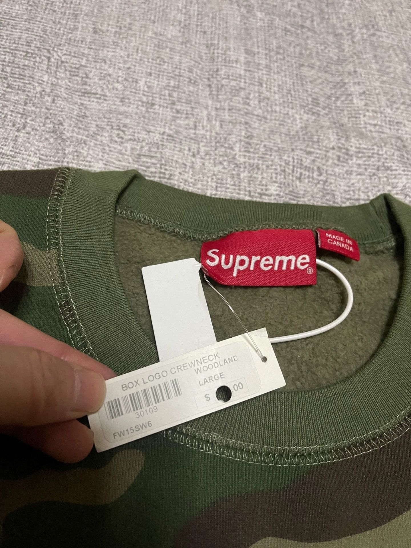 Supreme Supreme FW15 Woodland Camo Box Logo Crewneck L New With Tags Size US L / EU 52-54 / 3 - 3 Thumbnail