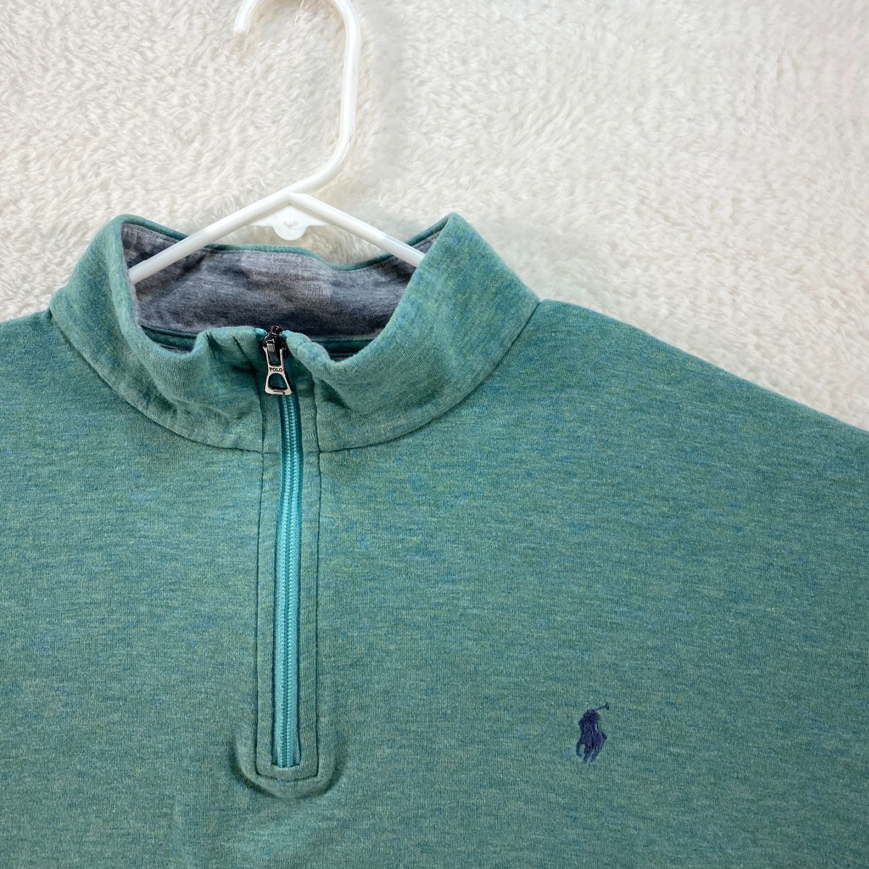 Polo Ralph Lauren Polo Ralph Lauren Mens XXL Green 1/4 Zip Pullover Mock Neck Embroidered Pony Size US XXL / EU 58 / 5 - 3 Thumbnail
